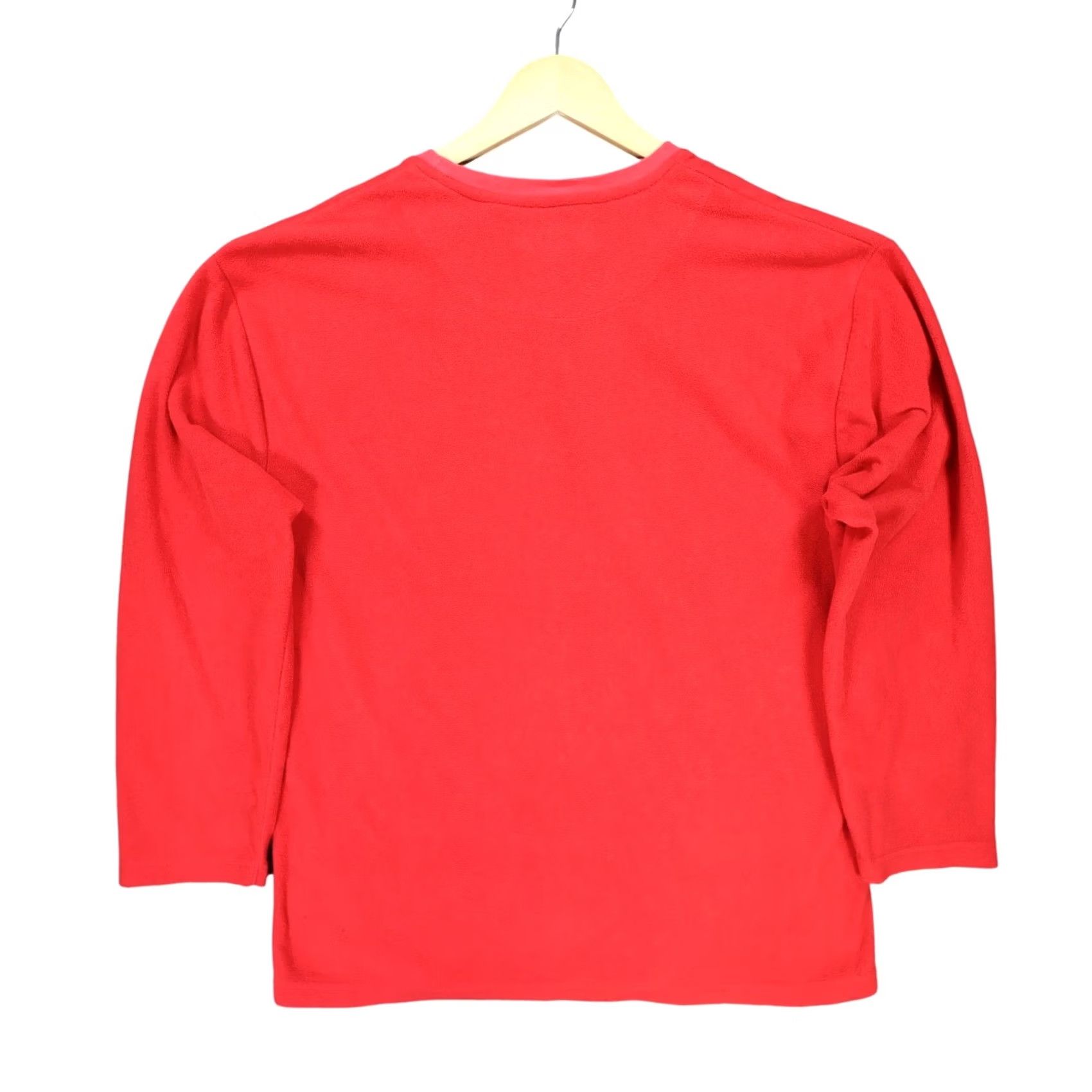 Chaps Chaps Fleece Pullover Mens Large Red V-Neck Long Sleeve Solid Size US L / EU 52-54 / 3 - 2 Thumbnail
