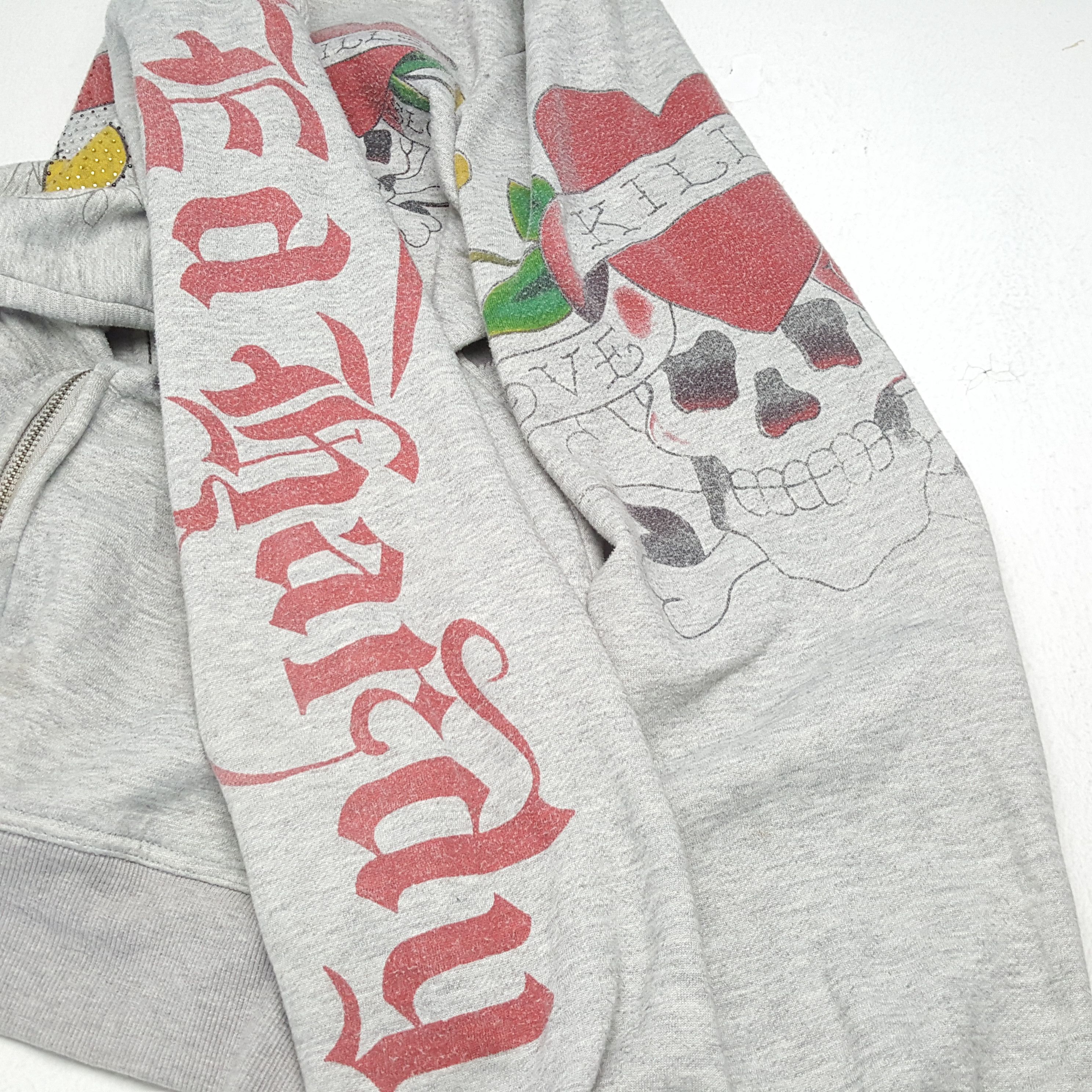Christian Audigier × Ed Hardy × Vintage ED HARDY Skulls Design Rock Punk Style Zipper Hoodies Size US M / EU 48-50 / 2 - 7 Thumbnail