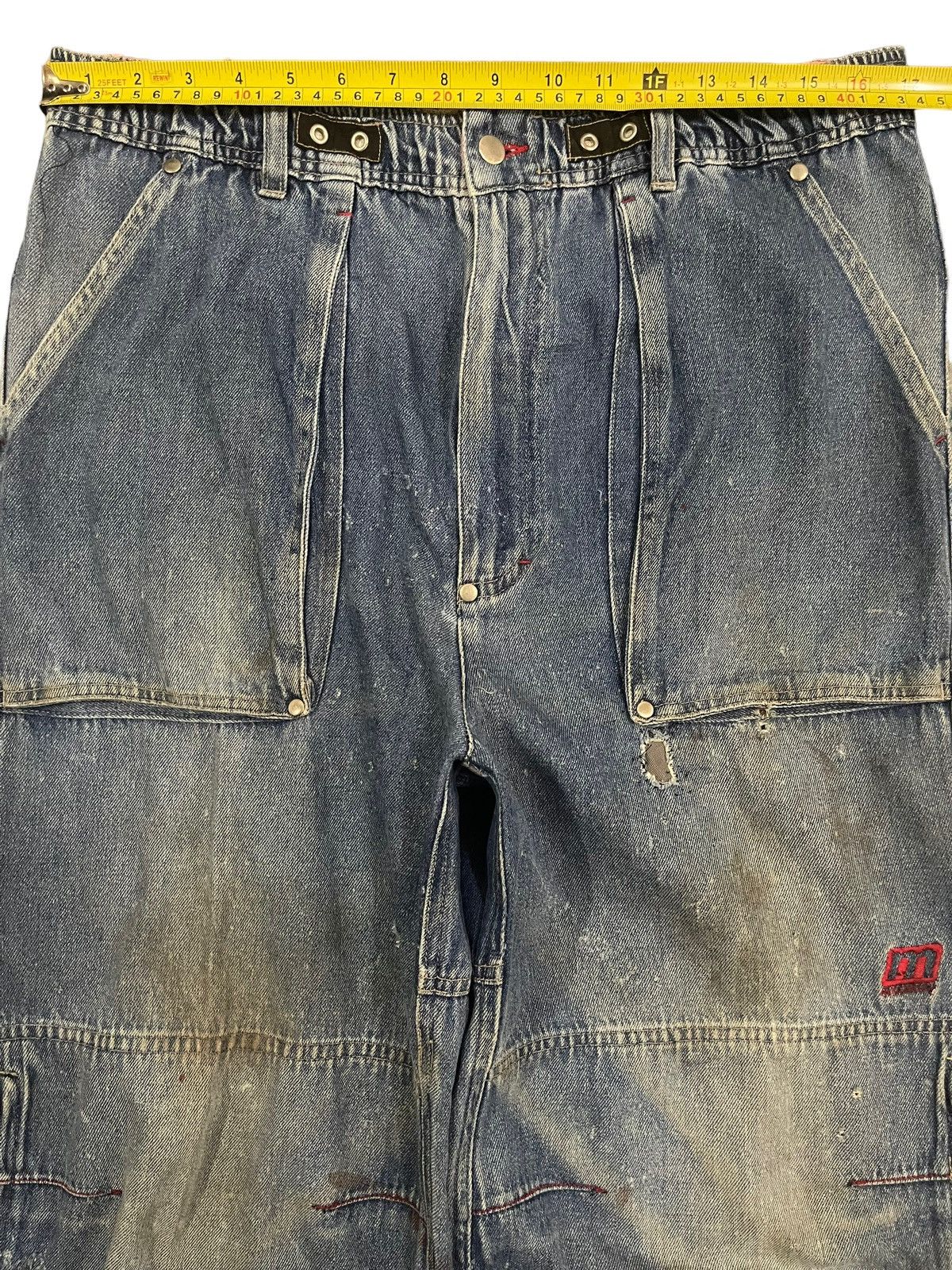 JNCO Vintage Japan Manchury Mud Wash Cargo Baggy Jeans Size US 34 / EU 50 - 14 Thumbnail