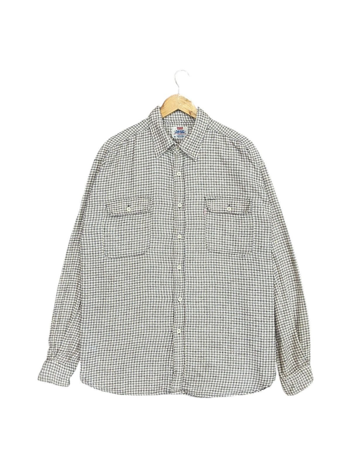 Levi's Vintage Clothing Vtg 90's Levis Double Pocket Flannel Shirt Size US XL / EU 56 / 4 - 1 Thumbnail