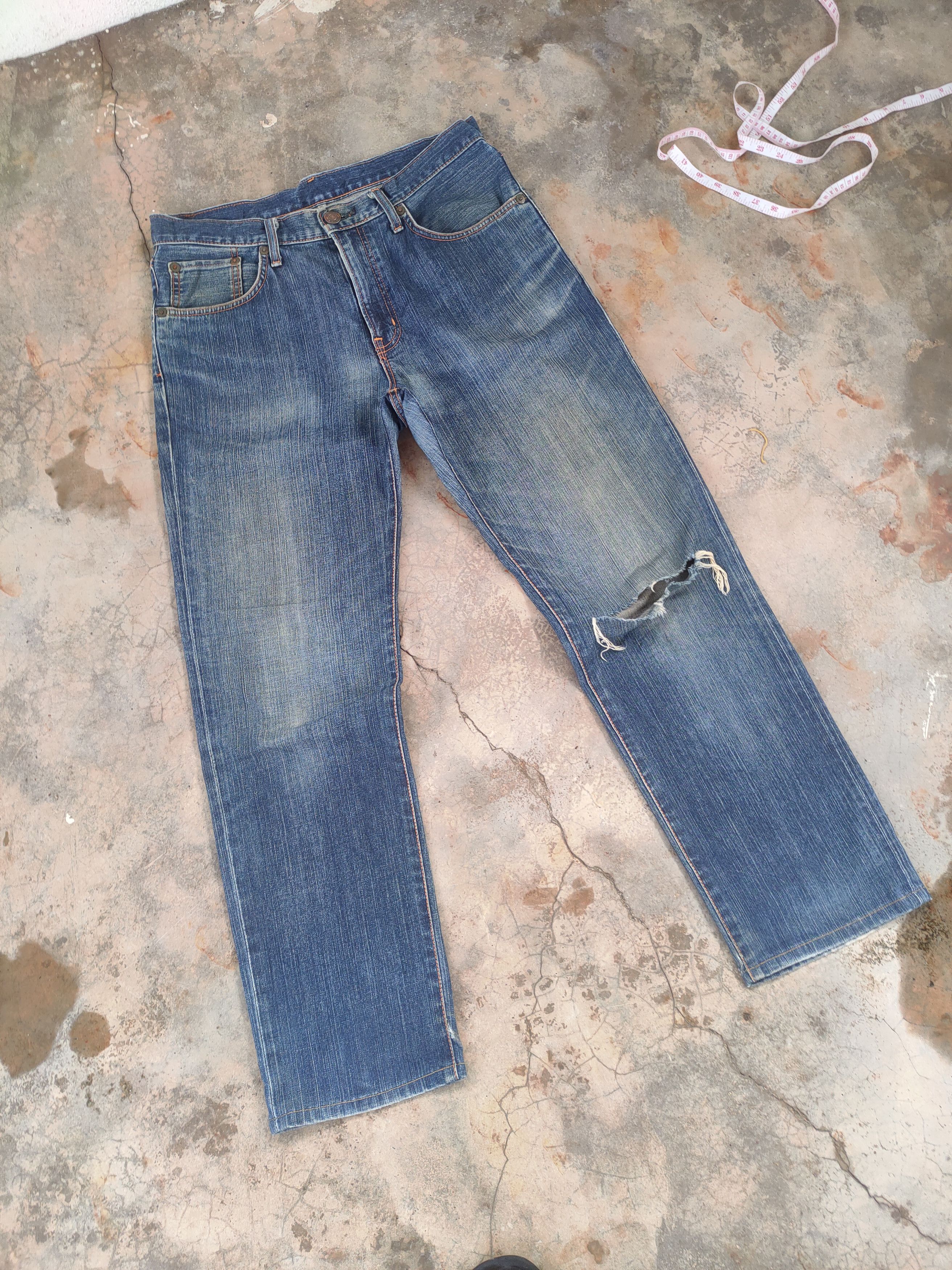 Edwin W34 VINTAGE EDWIN FADED DISTRESSED JEANS DENIM PANTS Size US 34 / EU 50 - 2 Thumbnail