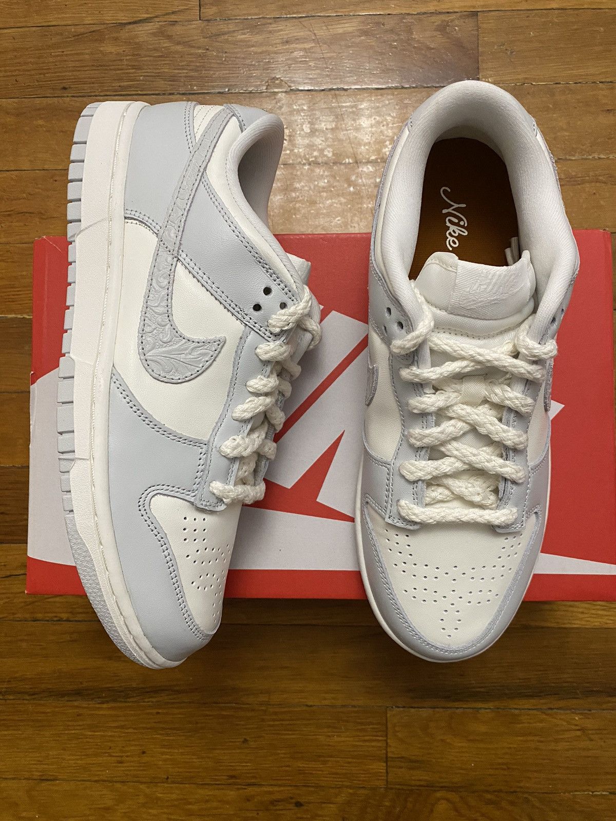 Nike Size 9.5W / 8M - Nike Dunk Low Needlework Grey Fog Sail Size US 9.5 / IT 39.5 - 1 Thumbnail