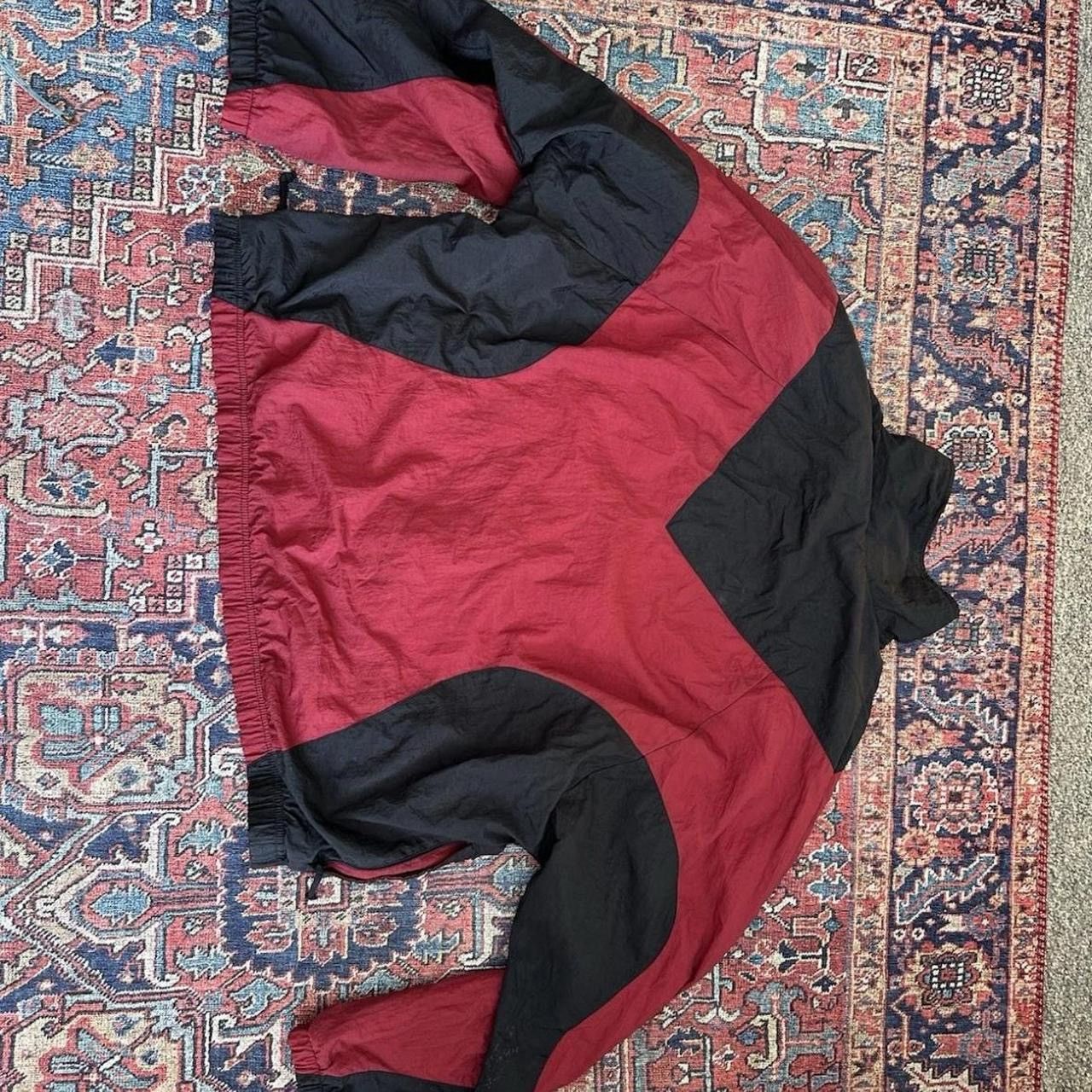 Nike Vintage 90's Nike Windbreaker Burgundy Black Yellow Size US L / EU 52-54 / 3 - 5 Thumbnail