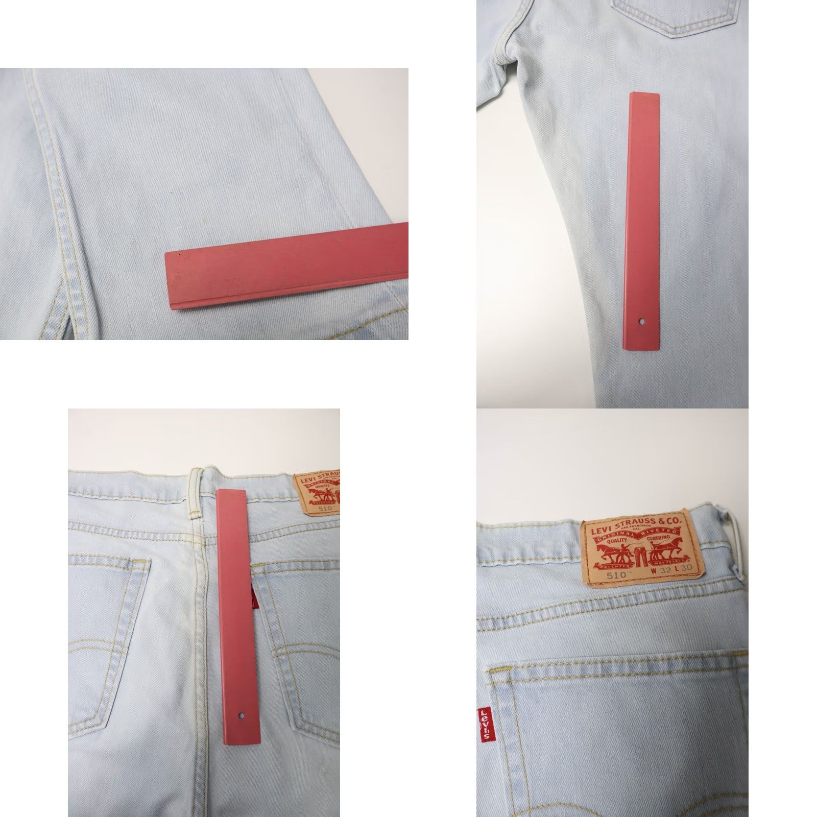 Levi's LEVI'S 510 Jeans Men W32/L30 Light Blue Denim Tapered Zip Fly Stretch Size US 32 / EU 48 - 9 Thumbnail