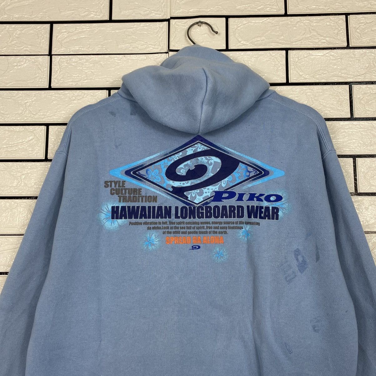 Japanese Brand 📌Vintage Hoodie Pull Over Piko Hawaii big Logo Size US L / EU 52-54 / 3 - 10 Thumbnail