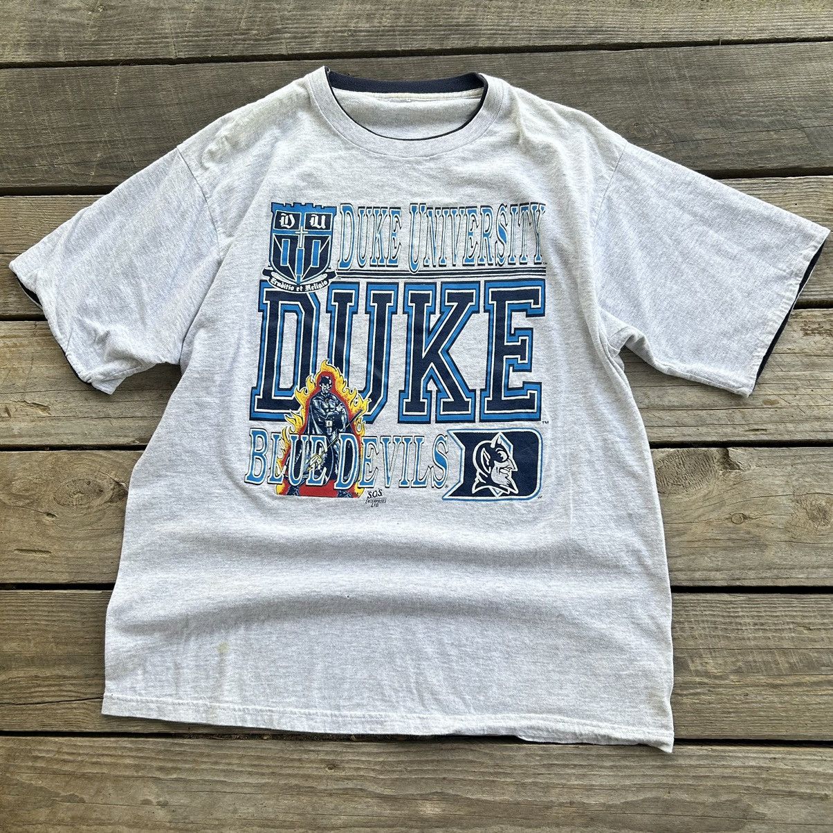 Vintage Vintage 90s Duke University Blue Devils College T Shirt Size US XL / EU 56 / 4 - 1 Thumbnail