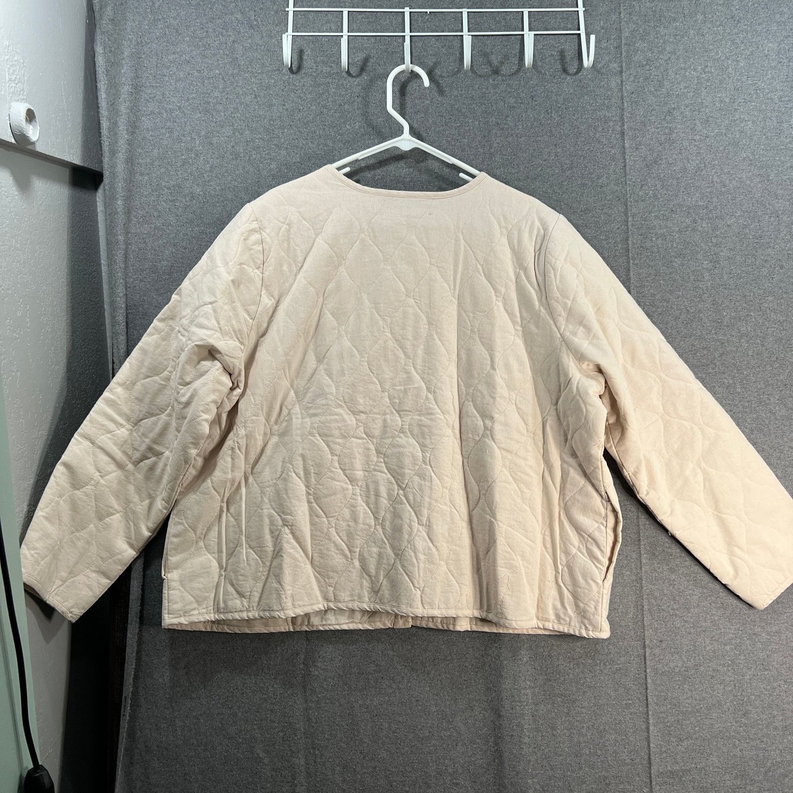 Other Denim & Co. Cotton Quilted Jacket Light Khaki Size X-Large Size XL / US 12-14 / IT 48-50 - 2 Thumbnail