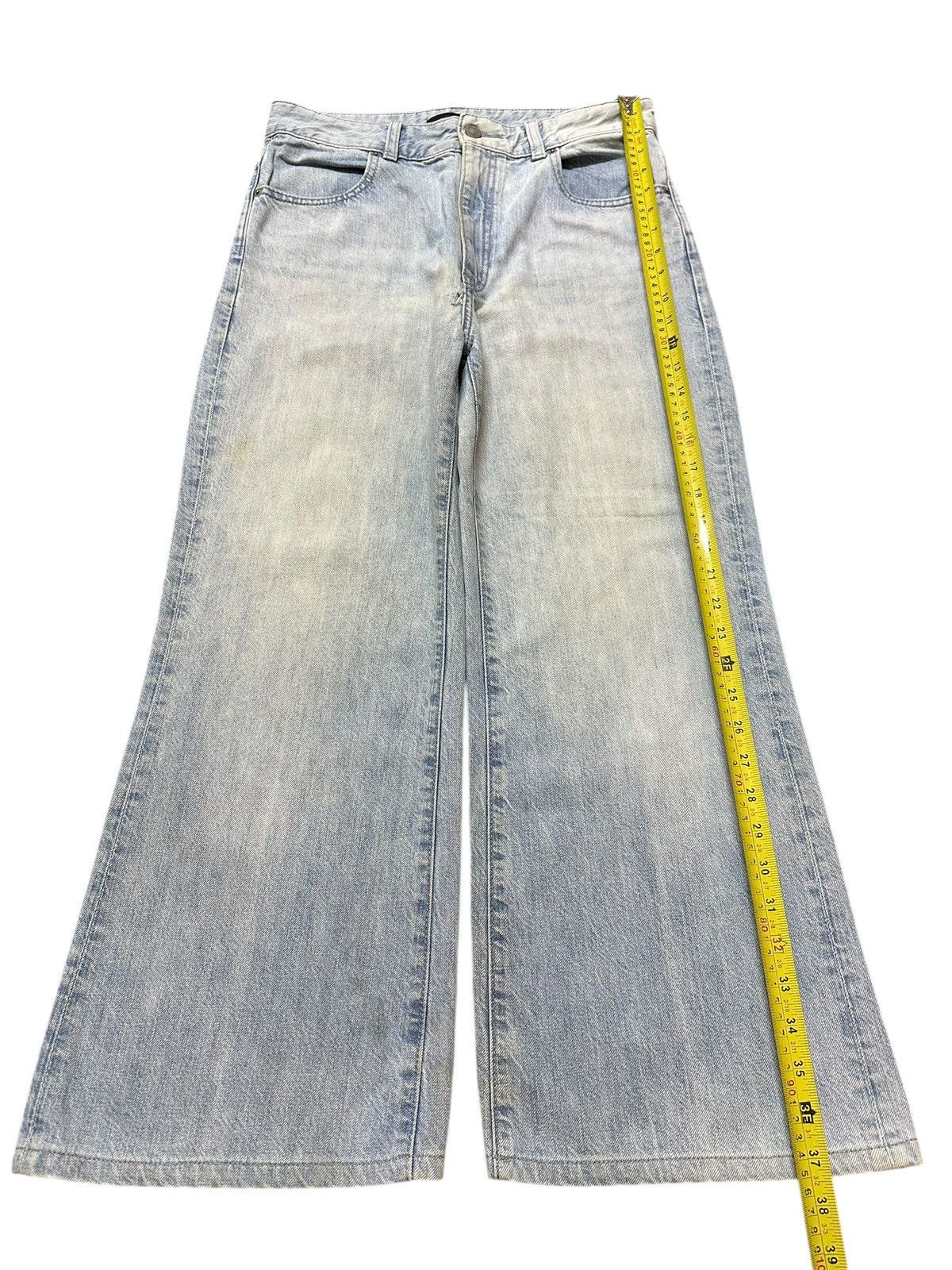 Uniqlo Vintage Japanese Uniqlo Faded Wash Style Wide Leg Baggy Jean Size US 30 / EU 46 - 12 Thumbnail