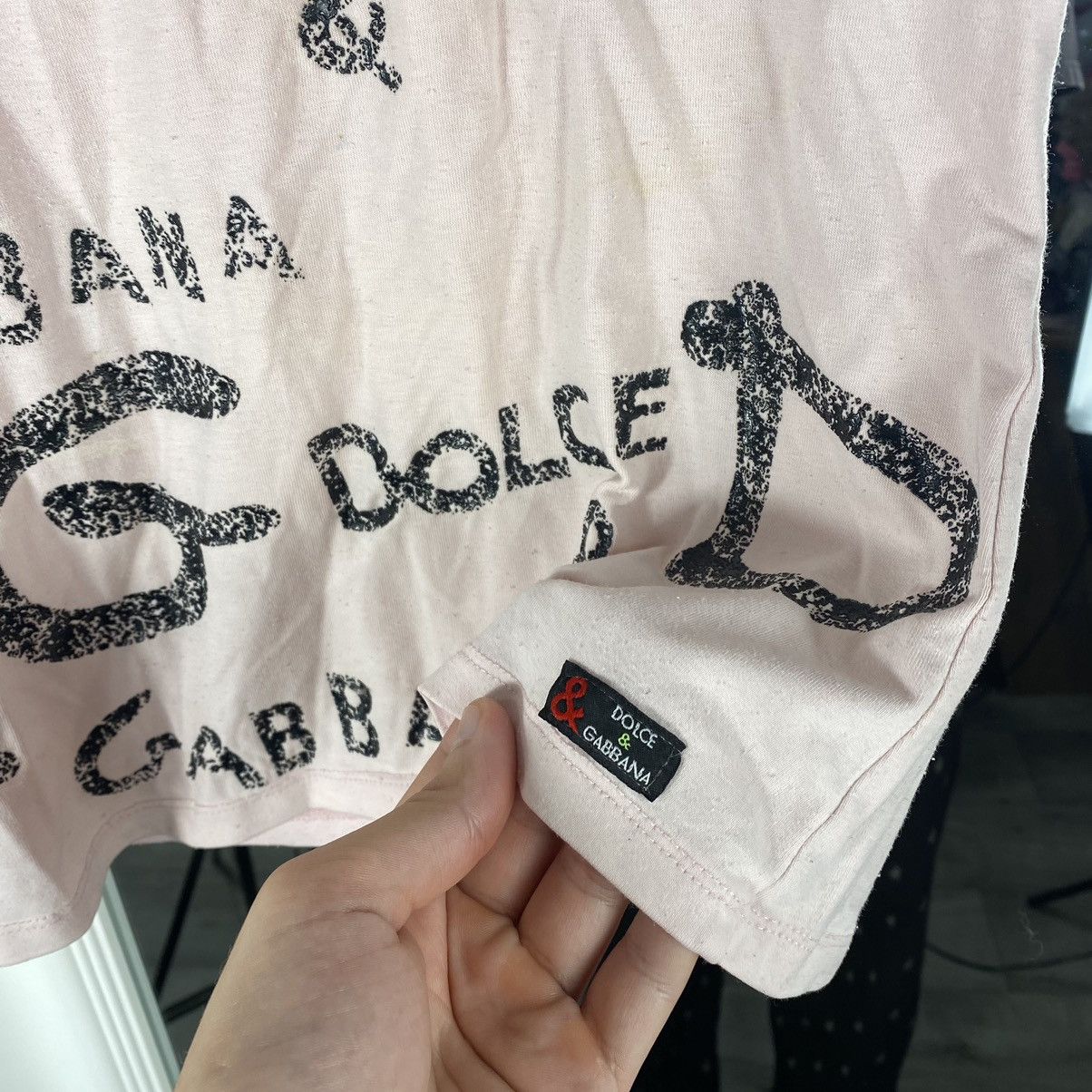 Dolce & Gabbana DOLCE AND GABBANA Y2K BIG LOGO PINK GLAM T SHIRT Size M / US 6-8 / IT 42-44 - 3 Thumbnail