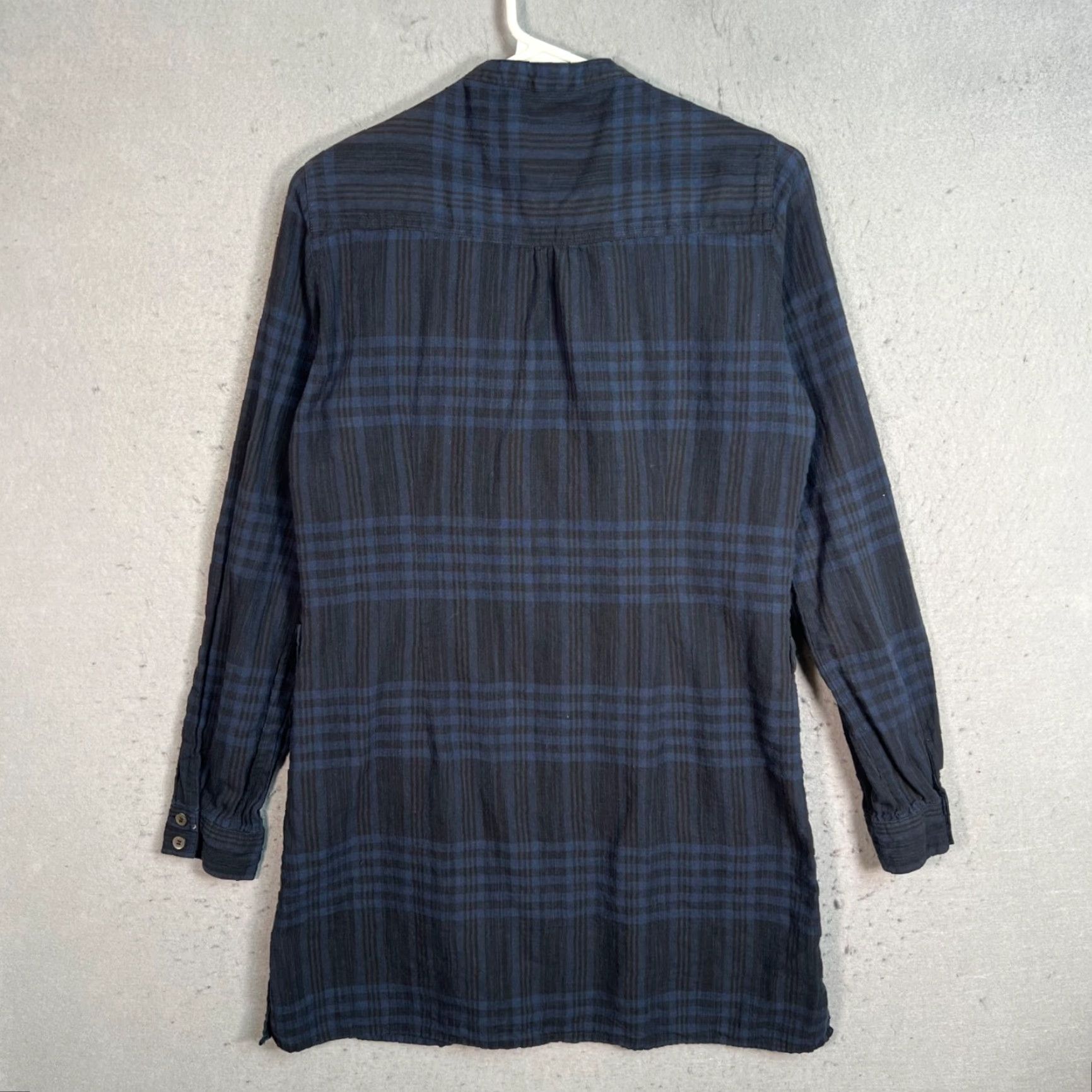 Joie JOIE Blouse Shirt Plaid Long Sleeve Button Blue Cotton 100% Womens M Medium Casual Mens Womens Girls Boys Size M / US 6-8 / IT 42-44 - 2 Thumbnail