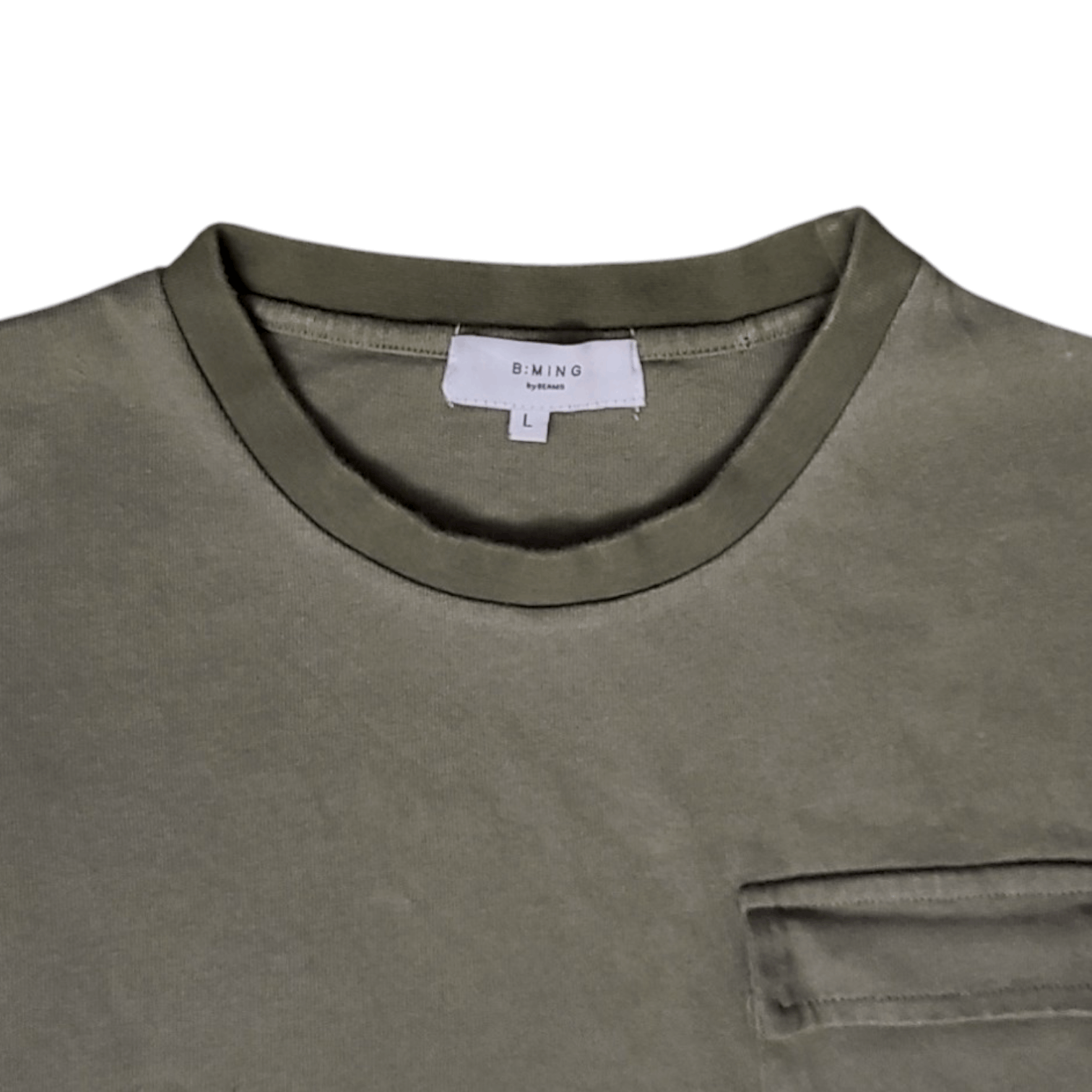 Beams Japan B:MING by BEAMS Olive Dyed Triple Pocket Heavy Tee - Size: L Size US L / EU 52-54 / 3 - 3 Thumbnail