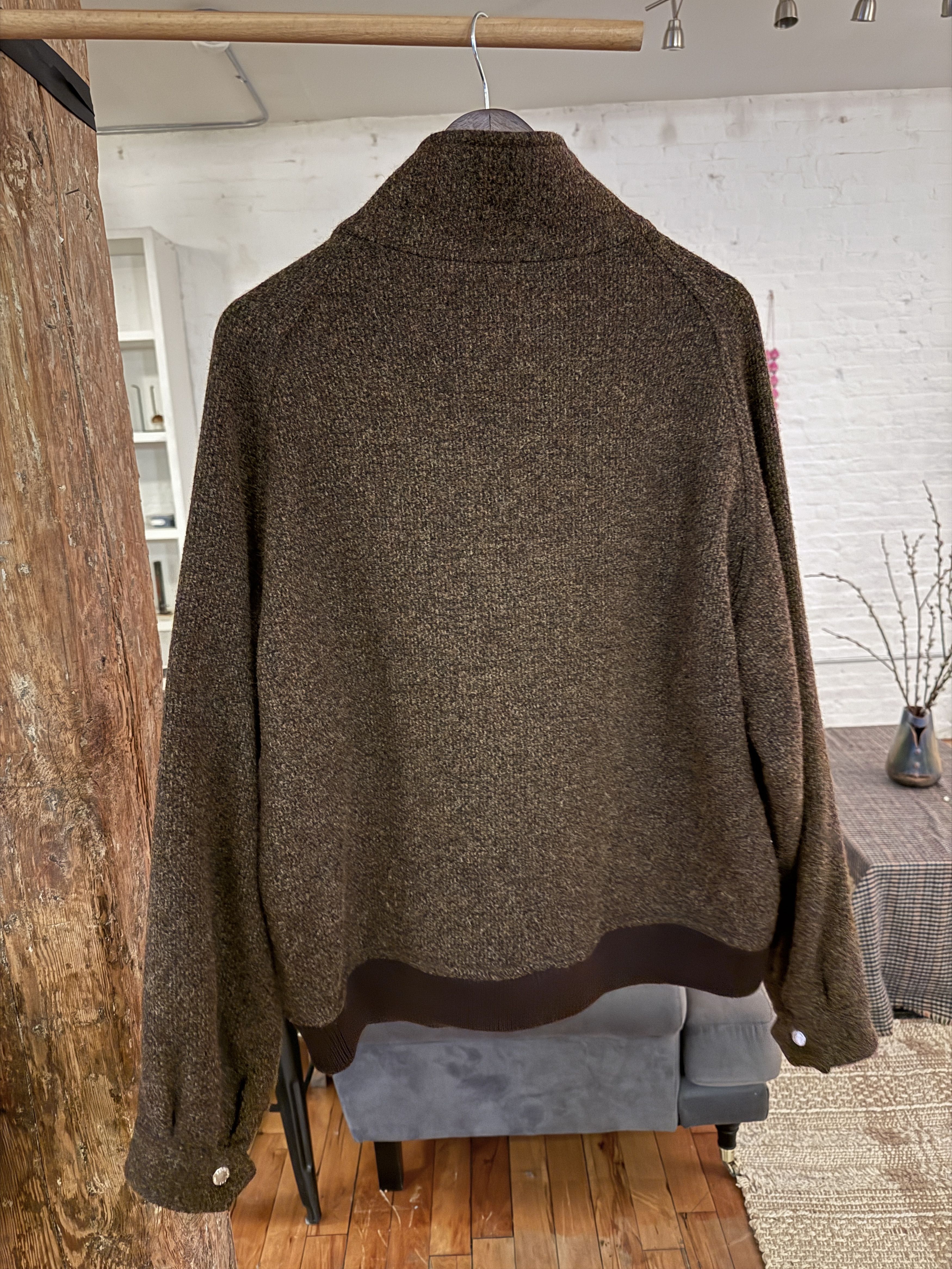 Song For The Mute Song for the Mute Wool Bomber Flight Jacket – Brown, Medium Size US S / EU 44-46 / 1 - 2 Thumbnail