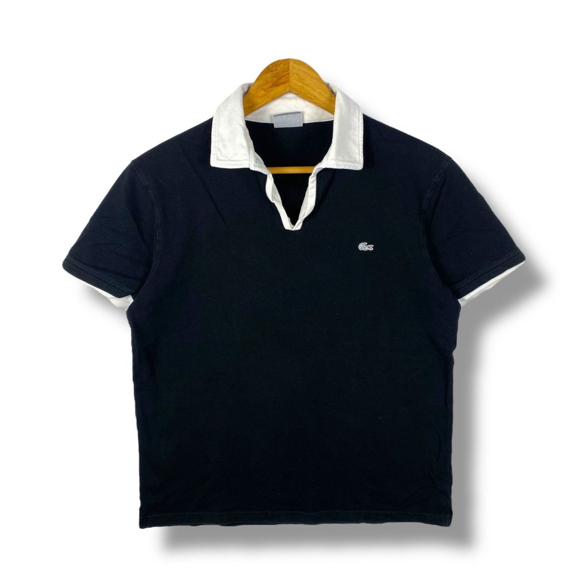 Lacoste Women LACOSTE Black Ss Polo Tee Shirt Size 4 Size M / US 6-8 / IT 42-44 - 1 Thumbnail