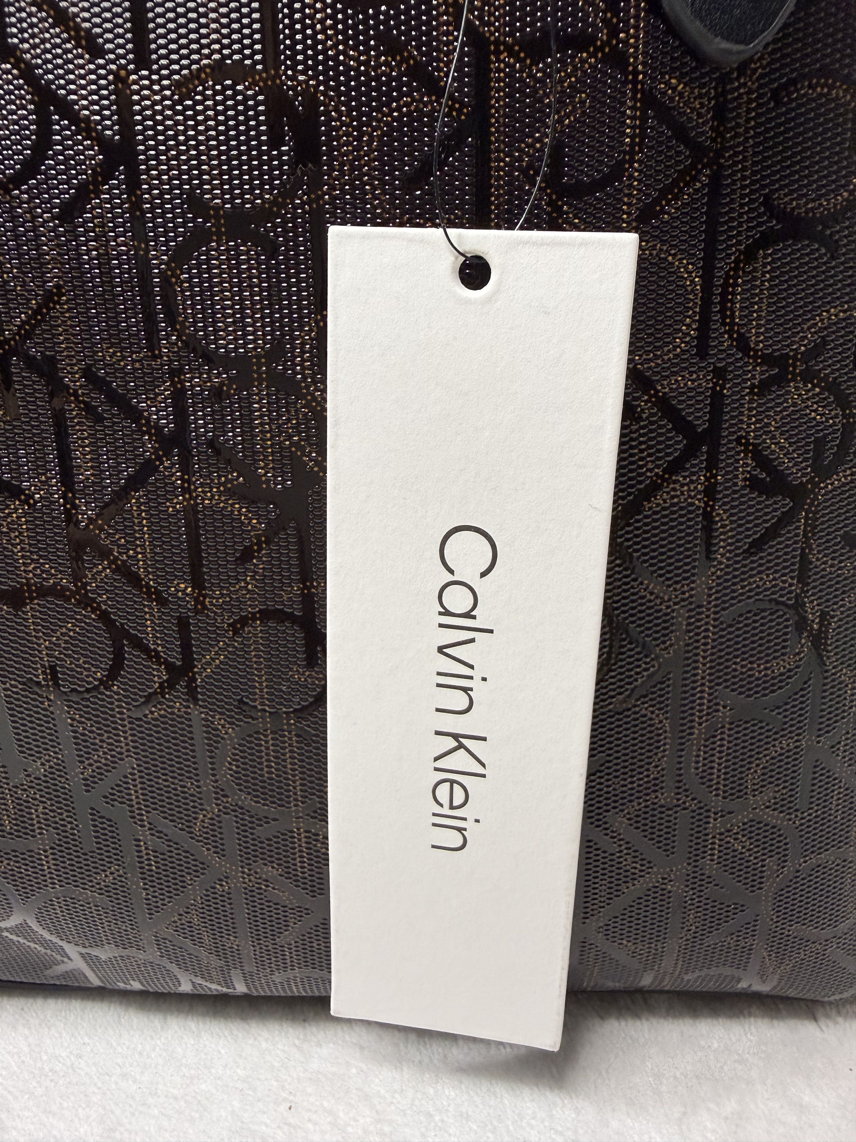 Calvin Klein Calvin Klein Brown Tote Handbag Size ONE SIZE - 9 Thumbnail