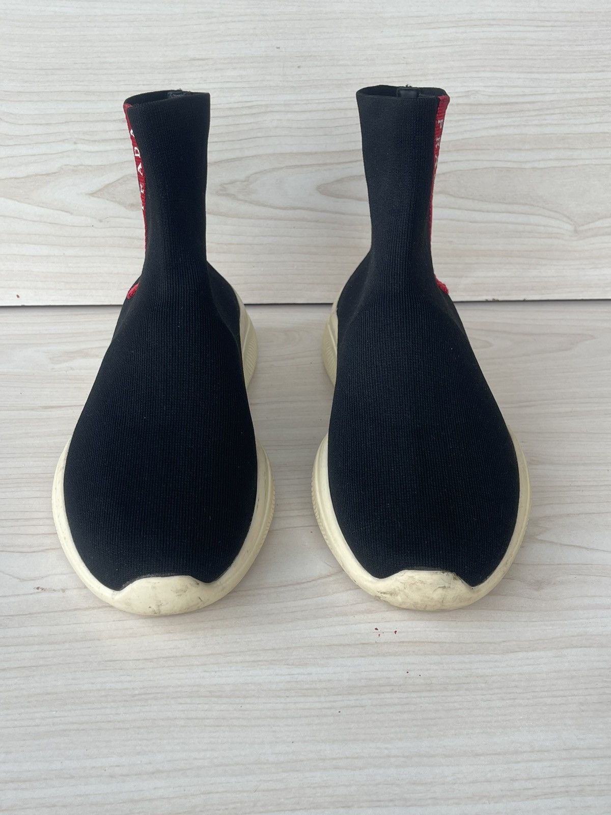 Prada Prada Linea Rossa Sock Sneakers. Size US 10 / EU 43 - 2 Thumbnail