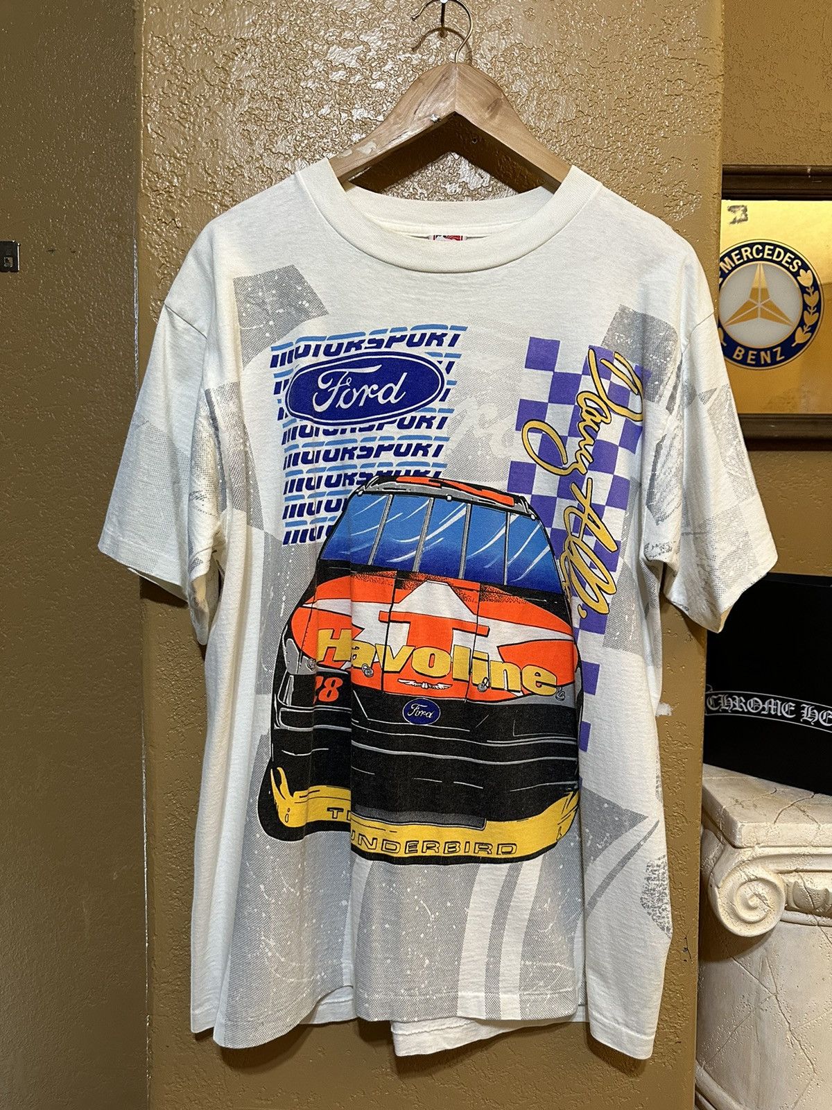 Ford × NASCAR × Vintage 1990s Davey Allison Ford Thunderbird NASCAR aop t shirt Size US L / EU 52-54 / 3 - 1 Thumbnail