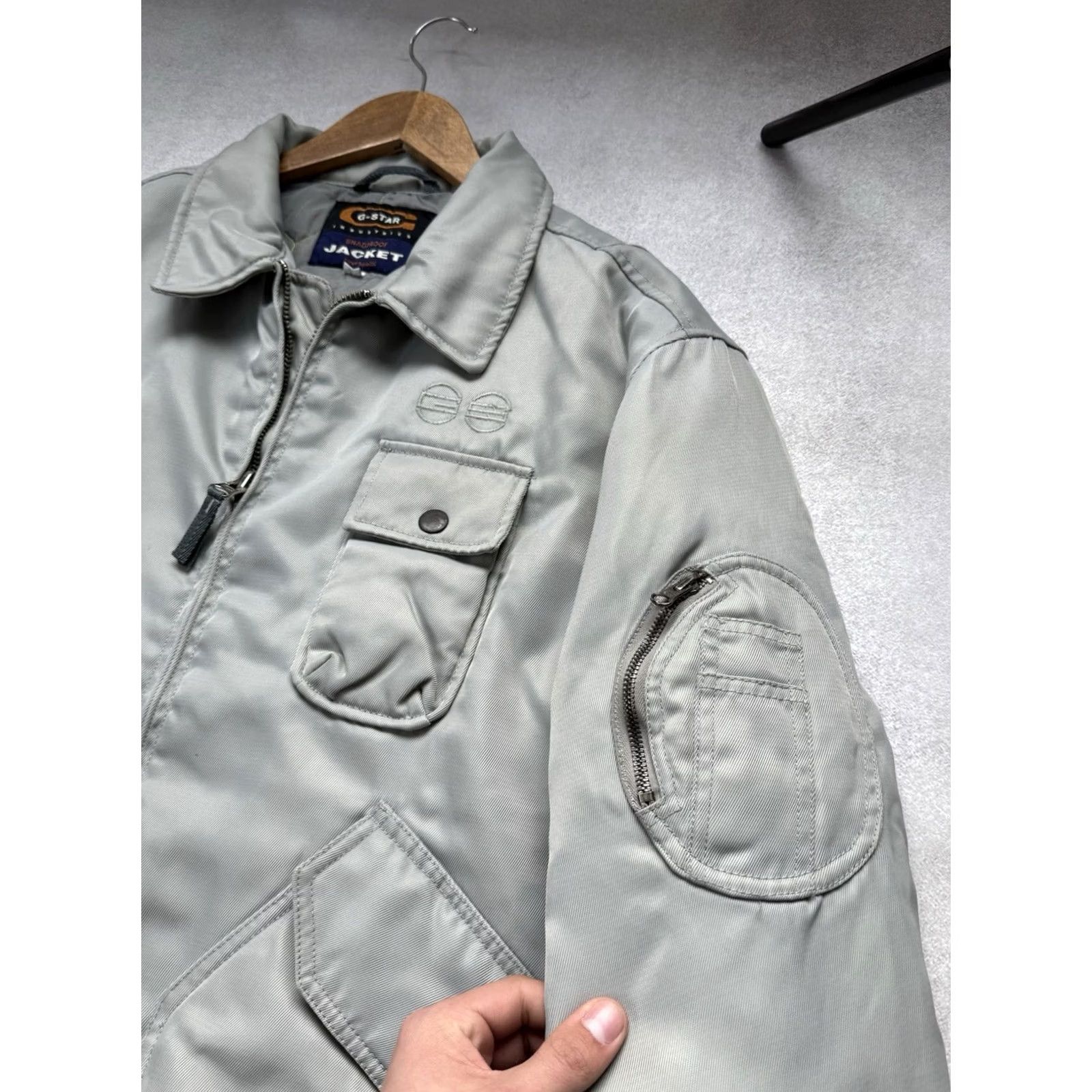 G-Star VINTAGE G-Star Bomber Jacket MA-2 Flyer Quilted Military Mens Casual Mint Size L Size US L / EU 52-54 / 3 - 7 Thumbnail