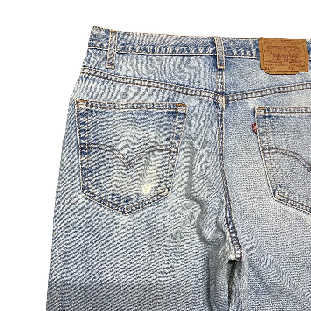 Levi's Vintage 90s Levis 517 Flare Jeans Distressed Size US 32 / EU 48 - 10 Thumbnail
