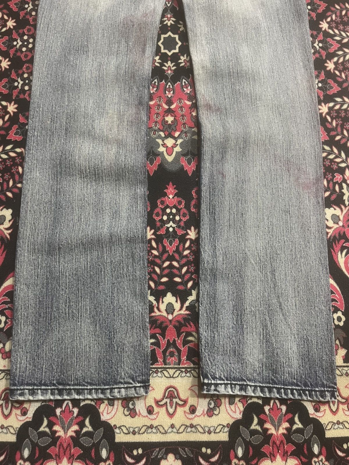 Japanese Brand Vence Ashes Grey Distressed Slim Straight Ripped Jeans Size 31" - 9 Thumbnail