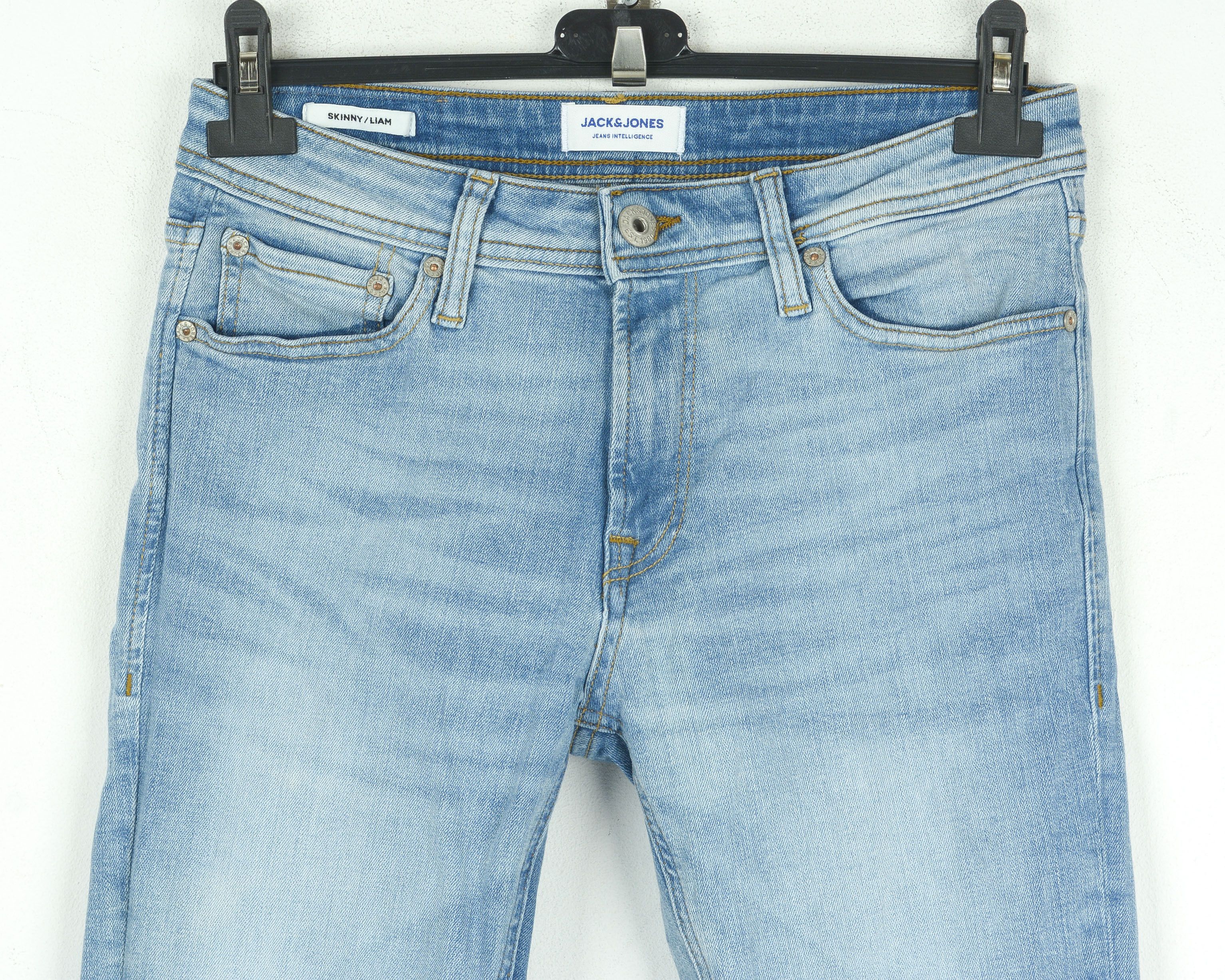 Jack & Jones Liam W29 L32 Skinny Fit Jeans Denim Pants Trousers Blue Size US 29 - 2 Thumbnail