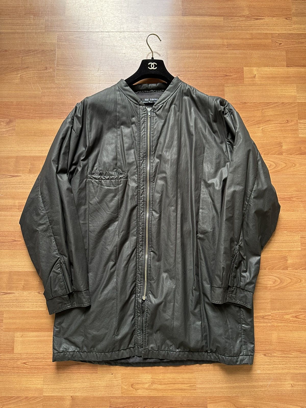 Raf Simons RAF SIMONS RIOT RIOT RIOT AW01 WAXED COTTON BOMBER | Grailed