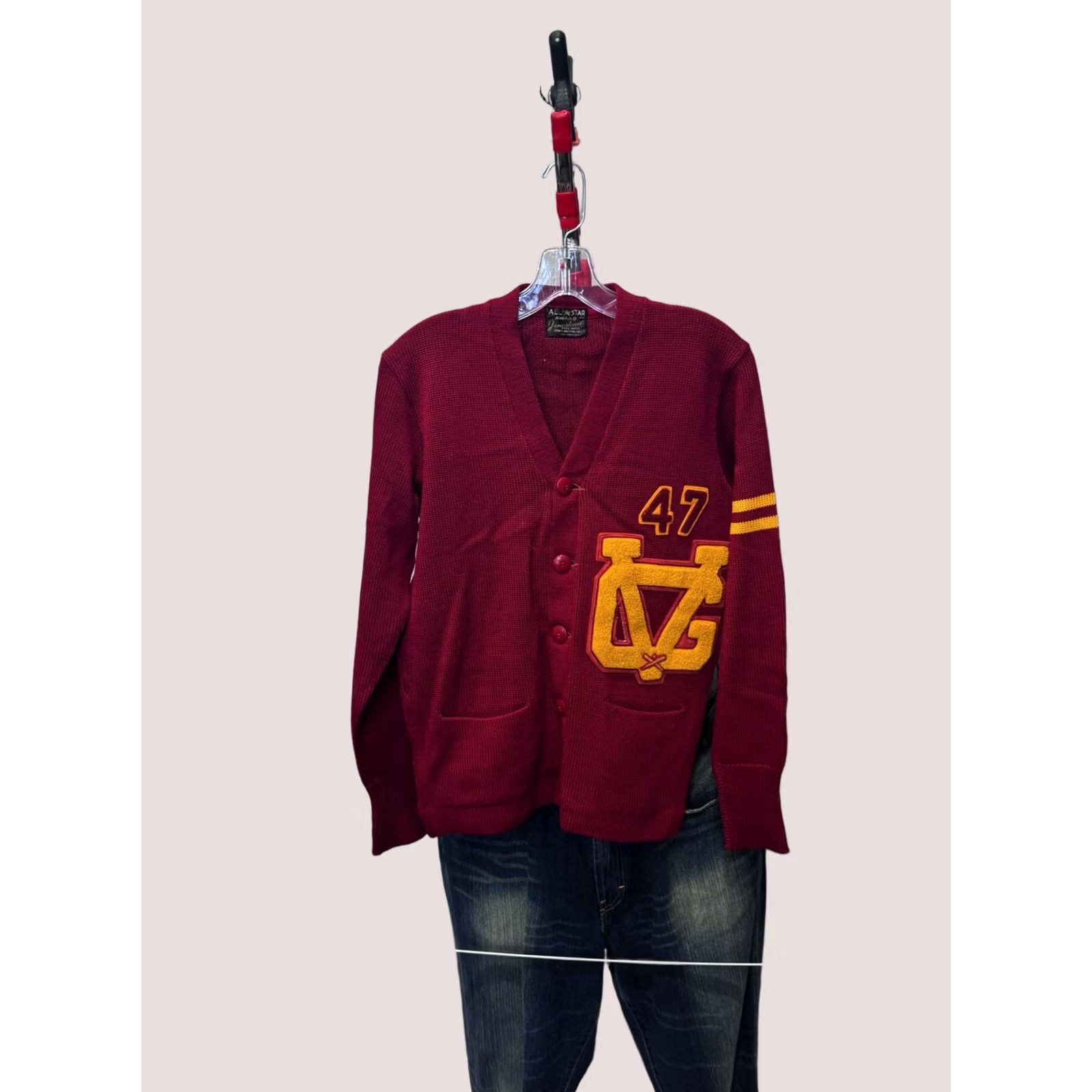 Valstar VTG Rugged All Star Award 47 Varsity SWEATER XS Men Multicolor Sweatshirt Sweater XS Mens Size US XS / EU 42 / 0 - 1 Thumbnail