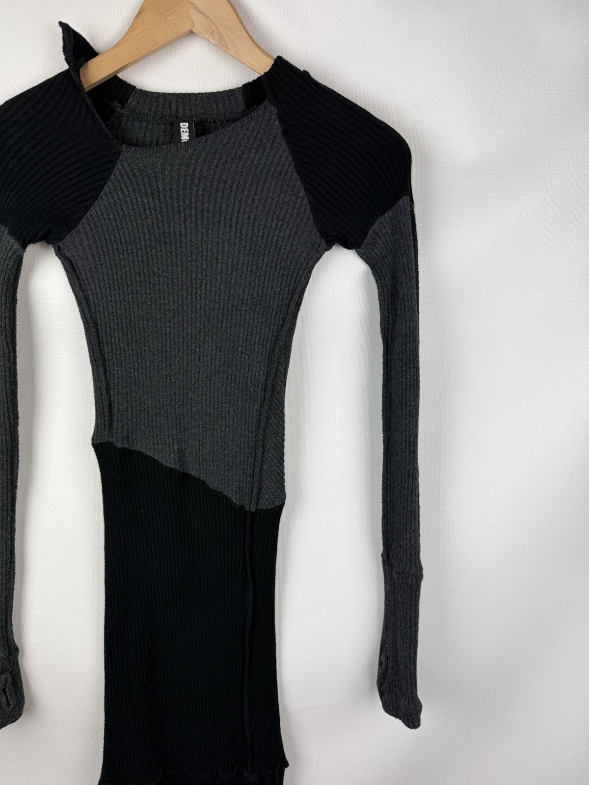 Demobaza Demobaza Avant-garde Ribbed Bodycon LS Sweater Dress Size S / US 4 / IT 40 - 5 Thumbnail