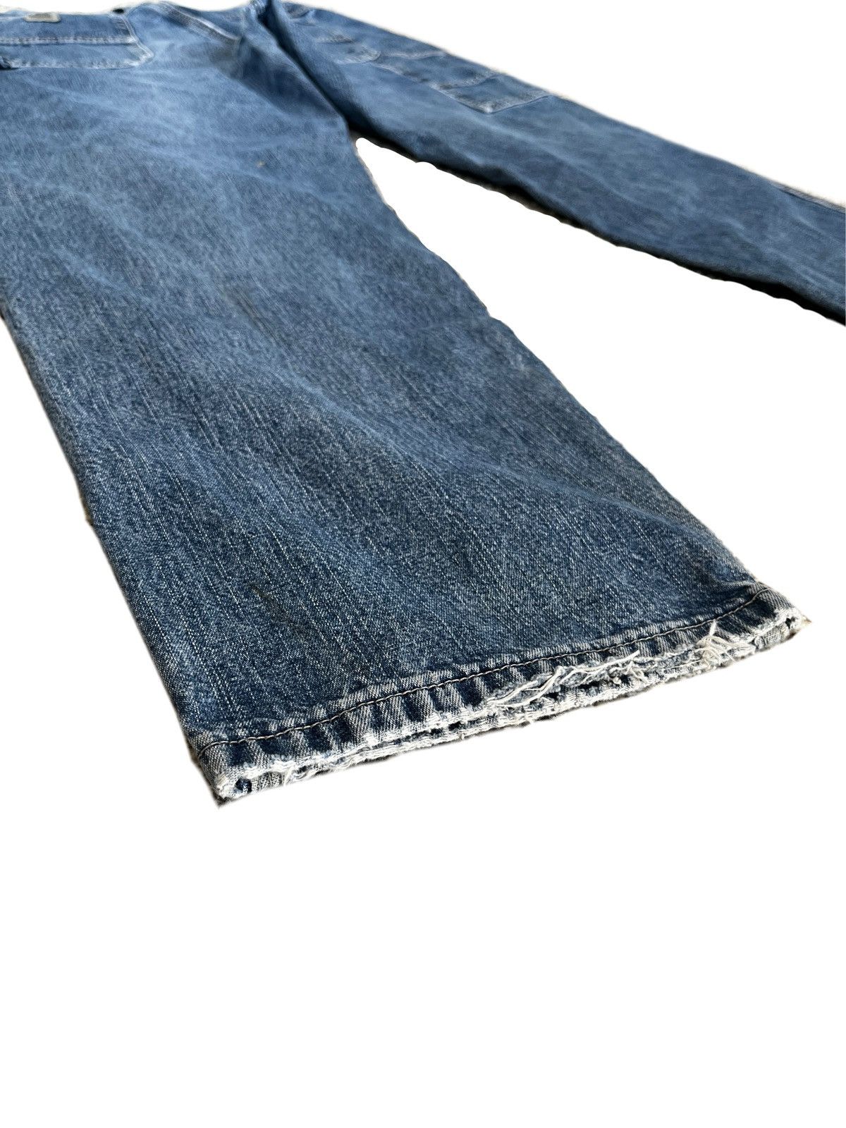 Lee Vintage Y2K Lee Dungaree Faded Jeans Size US 33 - 5 Thumbnail