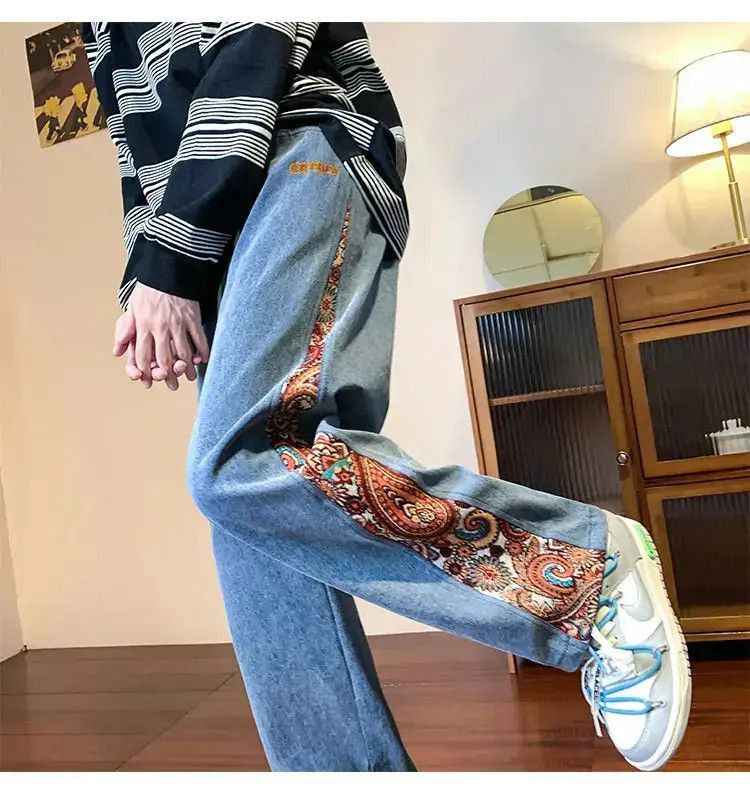 Japanese Brand Patchwork Wide Leg Denim Size US 32 / EU 48 - 4 Thumbnail