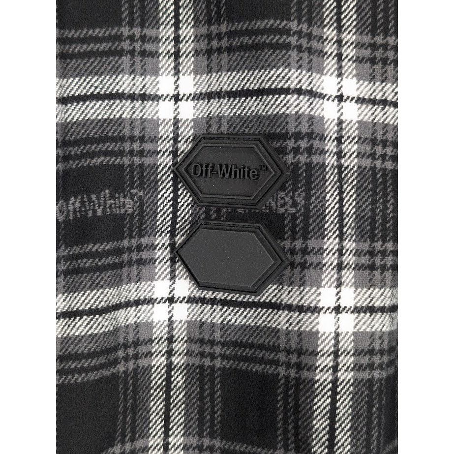 Off-White o1rshd1 Stencil Flannel Check Shirt in Black Size US S / EU 44-46 / 1 - 5 Thumbnail