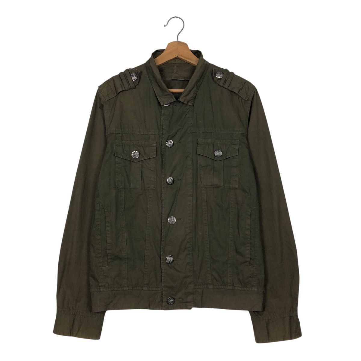 Japanese Brand BEAMS Olive Military Utility Jacket – Archive Japan (M) Size US M / EU 48-50 / 2 - 2 Thumbnail