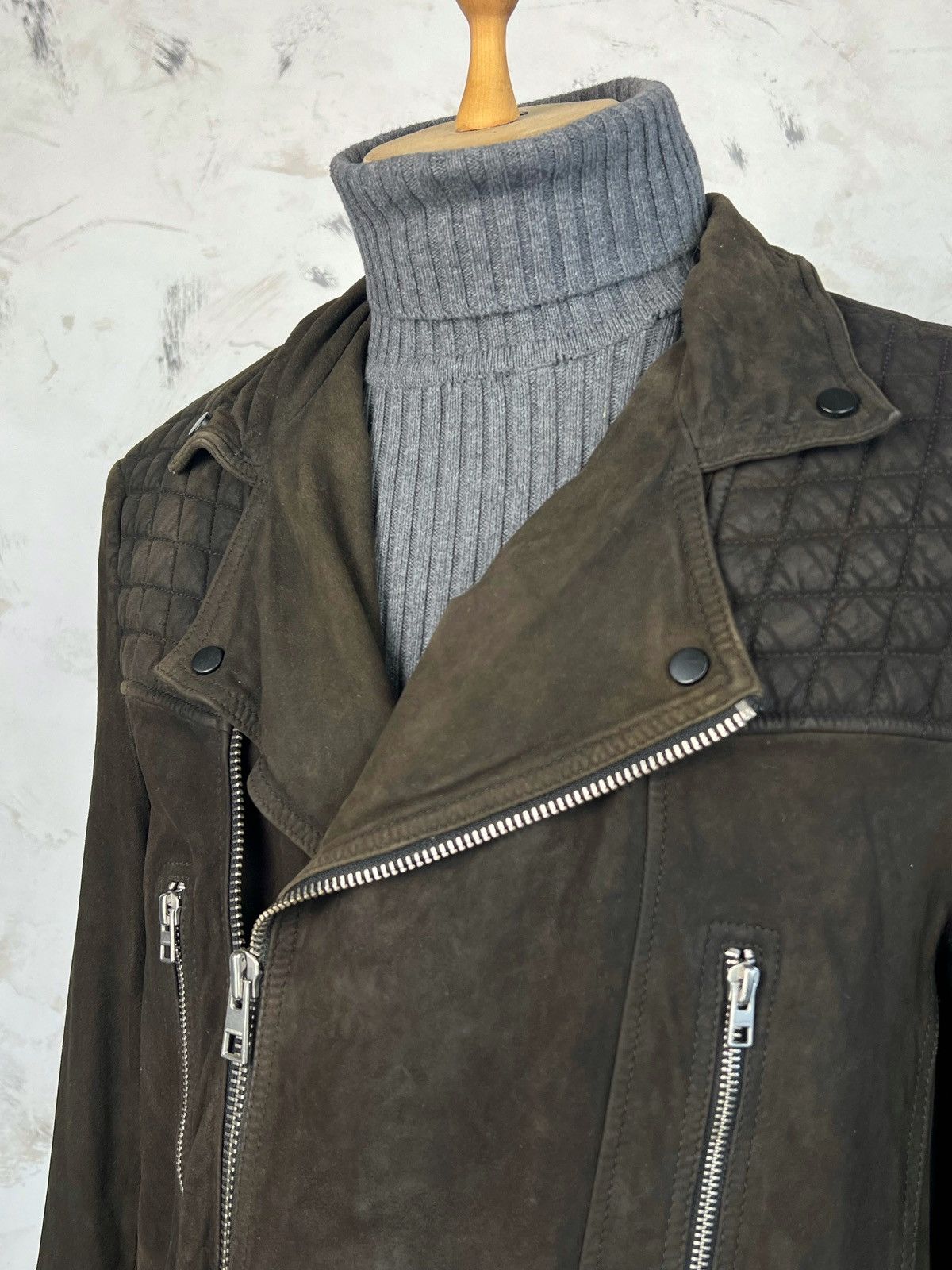 Allsaints Allsaints Suede Biker Jacket Size XL – XXL Size US XXL / EU 58 / 5 - 4 Thumbnail