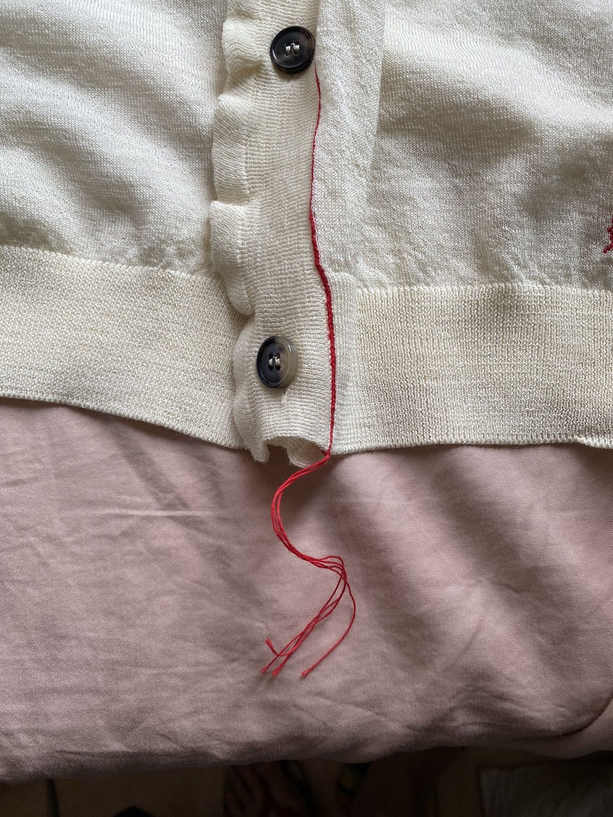 John Galliano × Maison Margiela ［Quiet Luxury] Maison Margiela wool and silk blend cardigan Size XS / US 0-2 / IT 36-38 - 5 Thumbnail