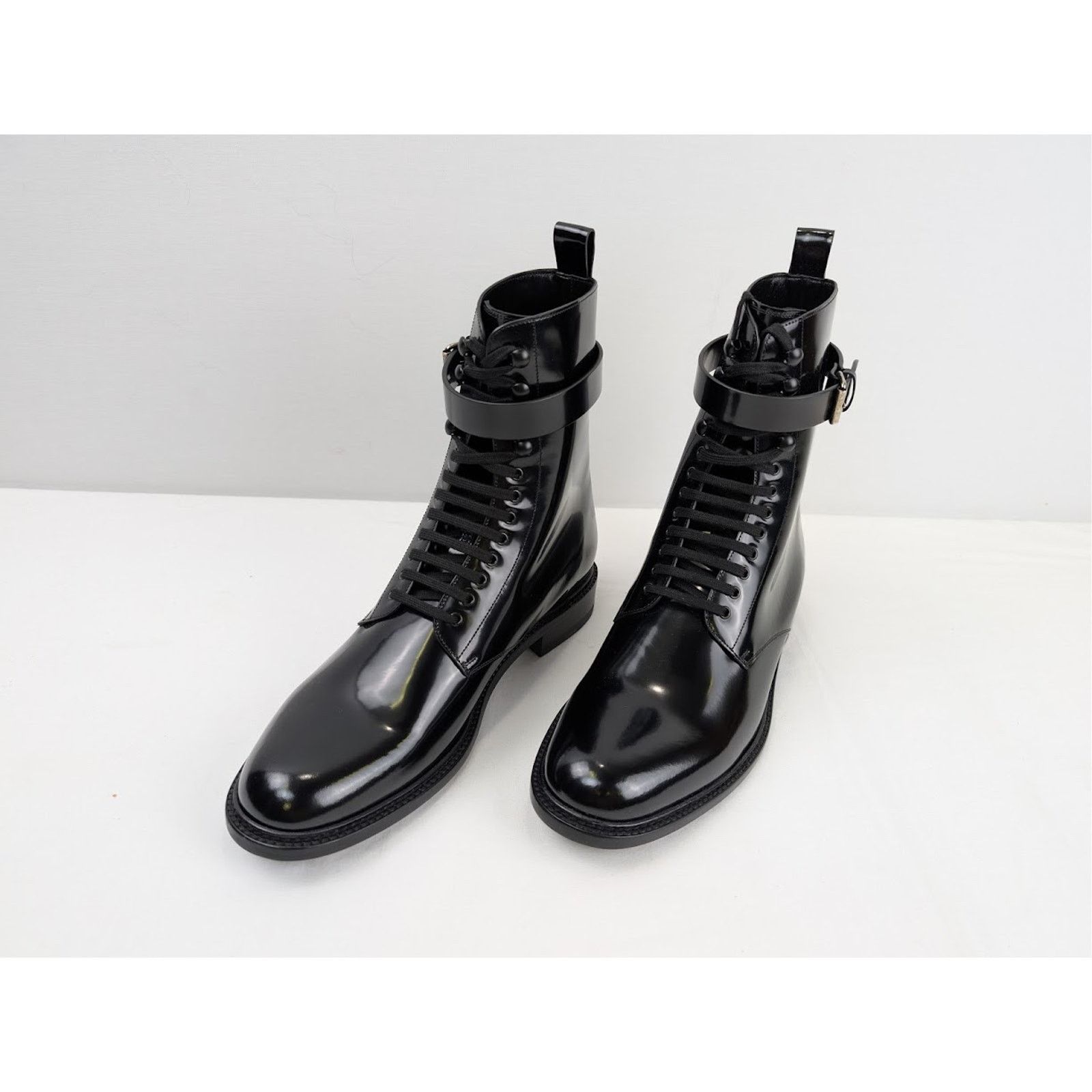 Saint Laurent Paris o1rshd1 Army 20 Lace Up Boots in Nero Size US 12 / EU 45 - 9 Thumbnail