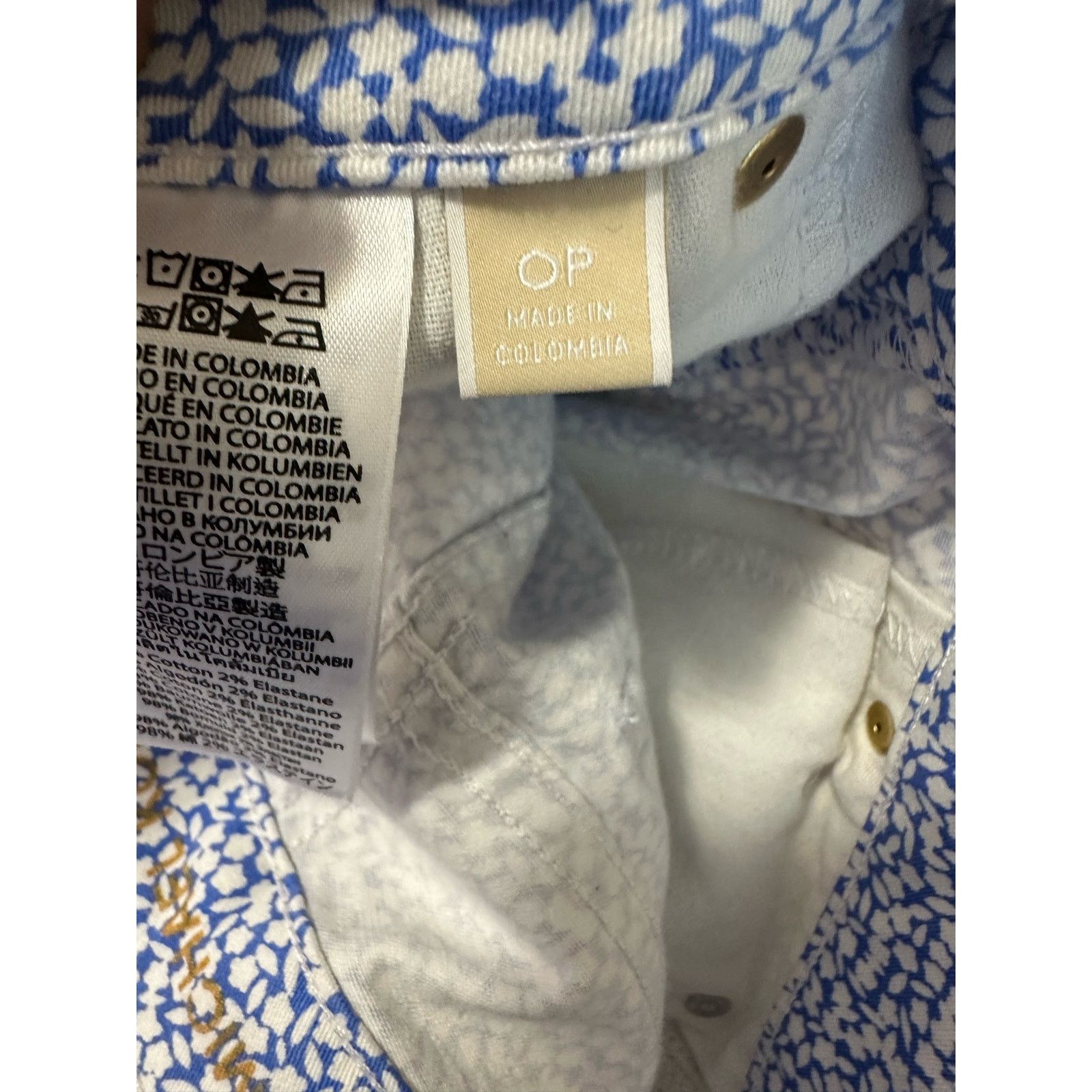 Michael Kors Michael Kors blue floral Izzy cropped skinny jeans size 0P Size 25" / US 0 / IT 36 - 5 Thumbnail