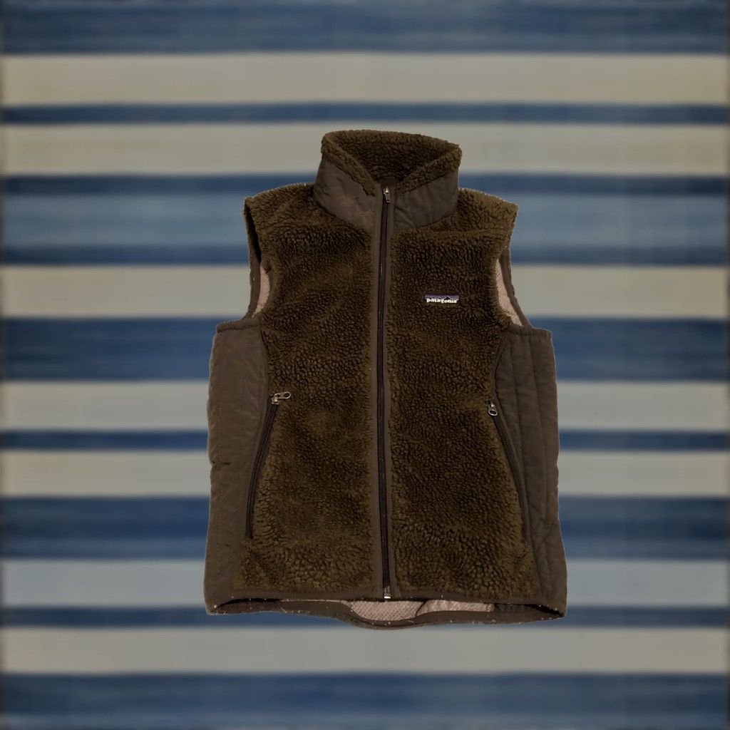 Patagonia Patagonia Vest Fleece Full Zip Brown Womens Small Sherpa Deep Pile Jacket Vest, Brown, S Size S / US 4 / IT 40 - 1 Thumbnail