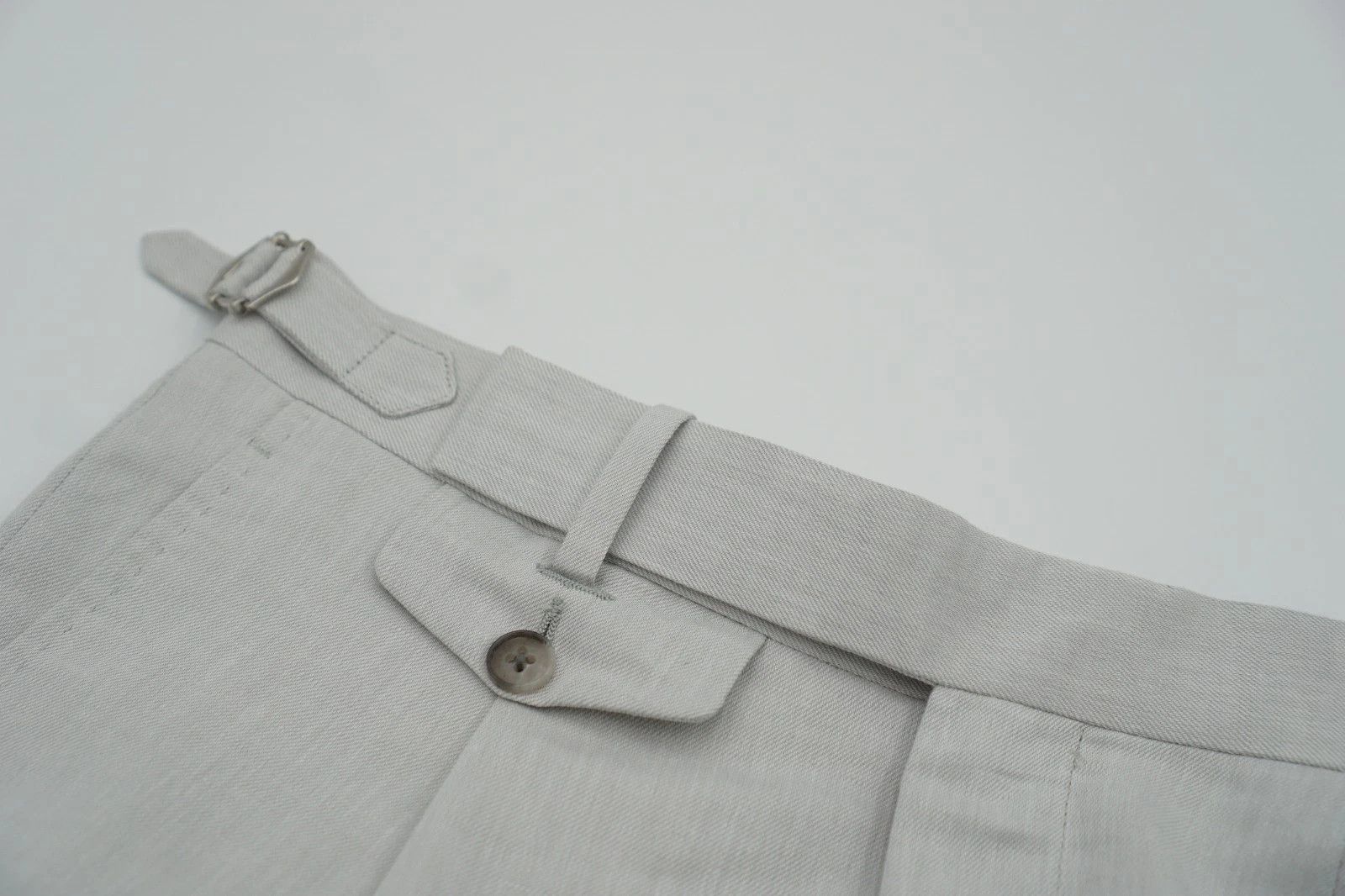 Suitsupply Men Suitsupply Trousers Brentwood Linen & Cotton Grey US36 Size 36R - 3 Thumbnail