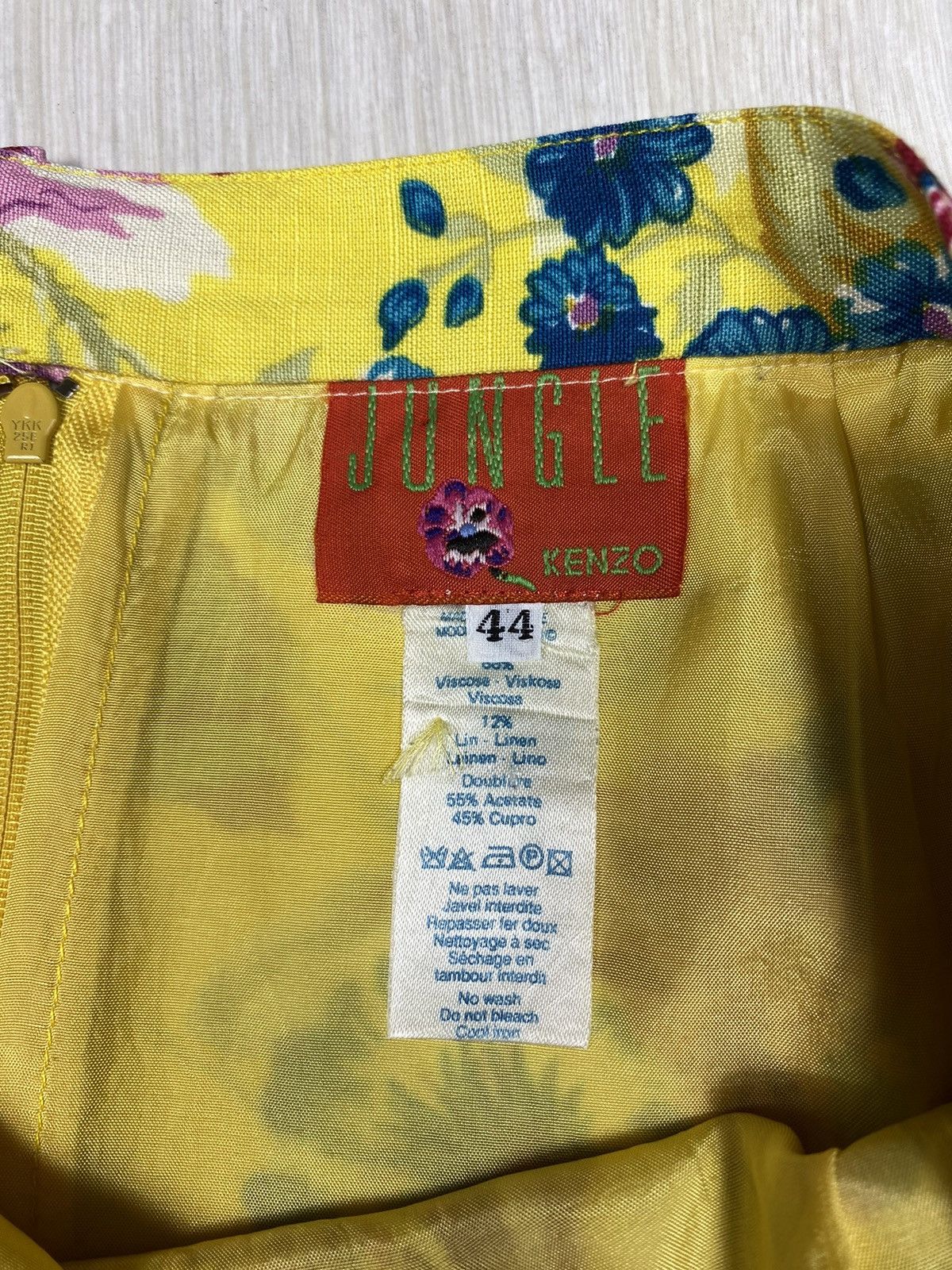 Kenzo × Vintage Kenzo Jungle Gonna 80s Skirt Size 28" / US 6 / IT 42 - 6 Thumbnail