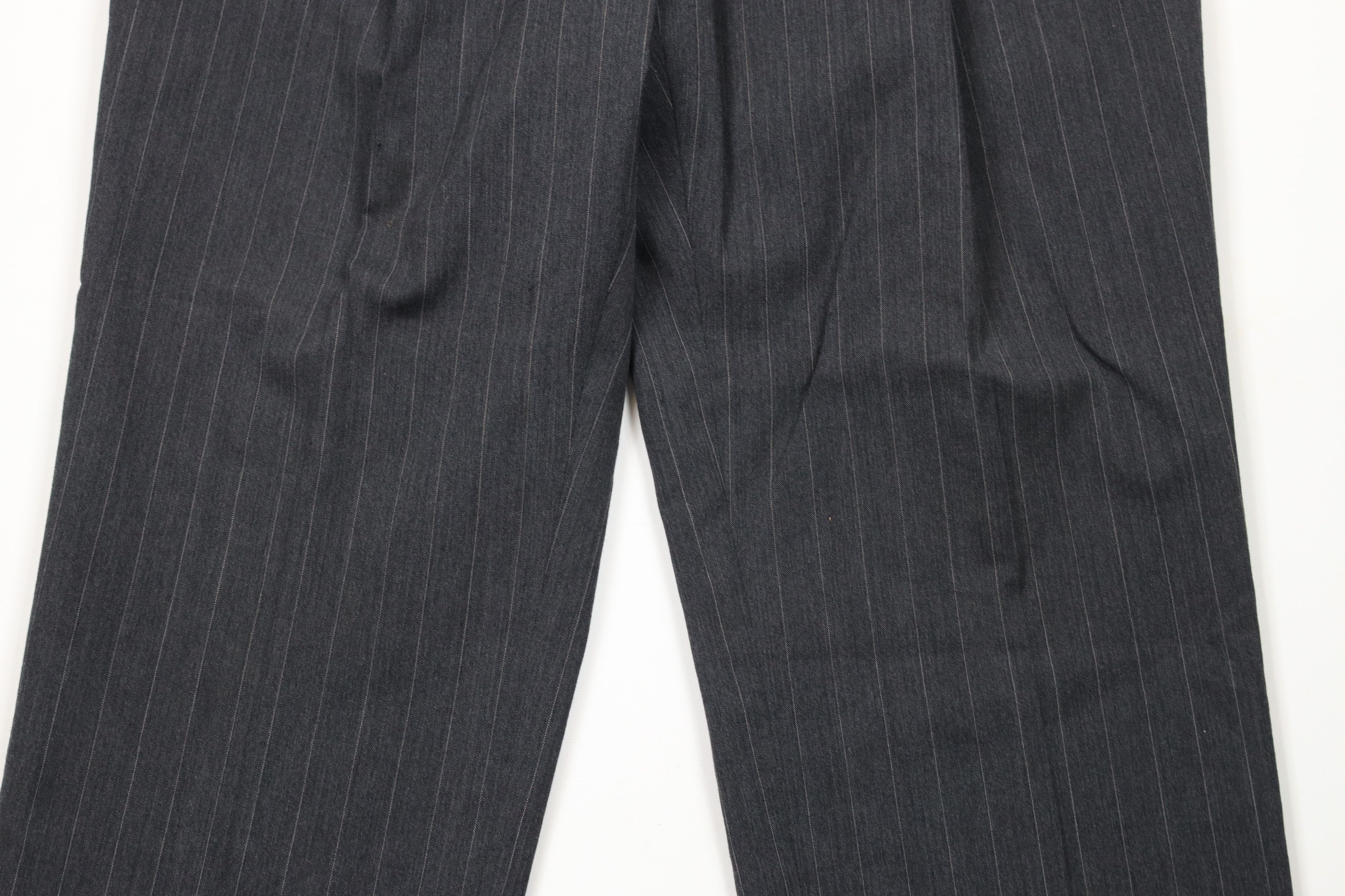 Vintage Vintage 90s Streetwear 2 Piece Striped Wool Suit Wedding Size 44R - 12 Thumbnail