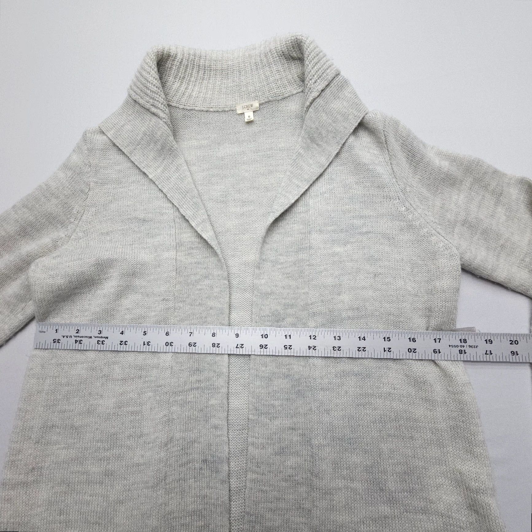 J.Crew J. Crew Cardigan Womens Small Gray Open Pockets Lightweight Knit Wool Alpaca Blend Sweater Winter Light Size S / US 4 / IT 40 - 7 Thumbnail