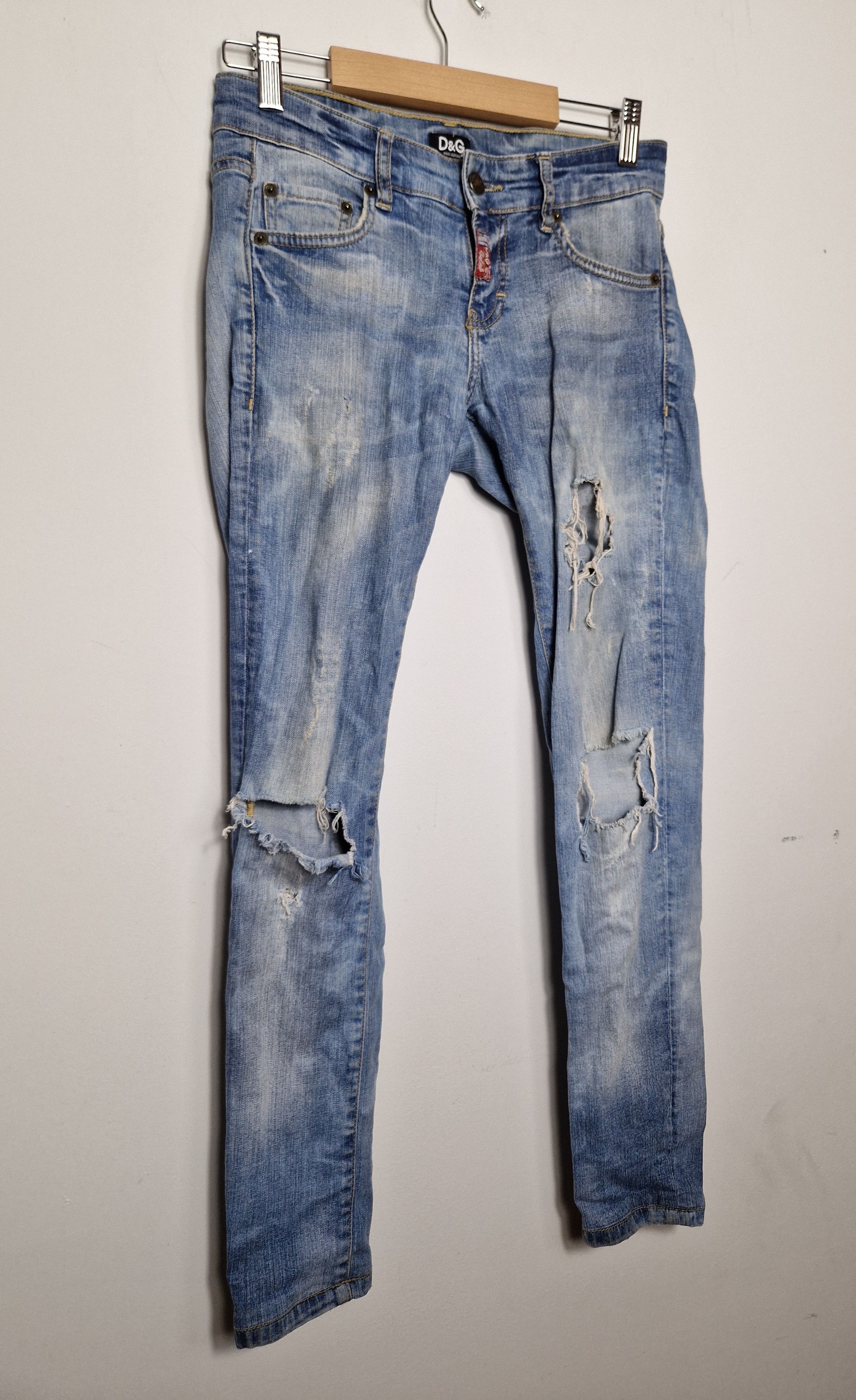 Dolce & Gabbana Dolce & Gabbana vintage denim distressed pants Size 25" / US 0 / IT 36 - 6 Thumbnail