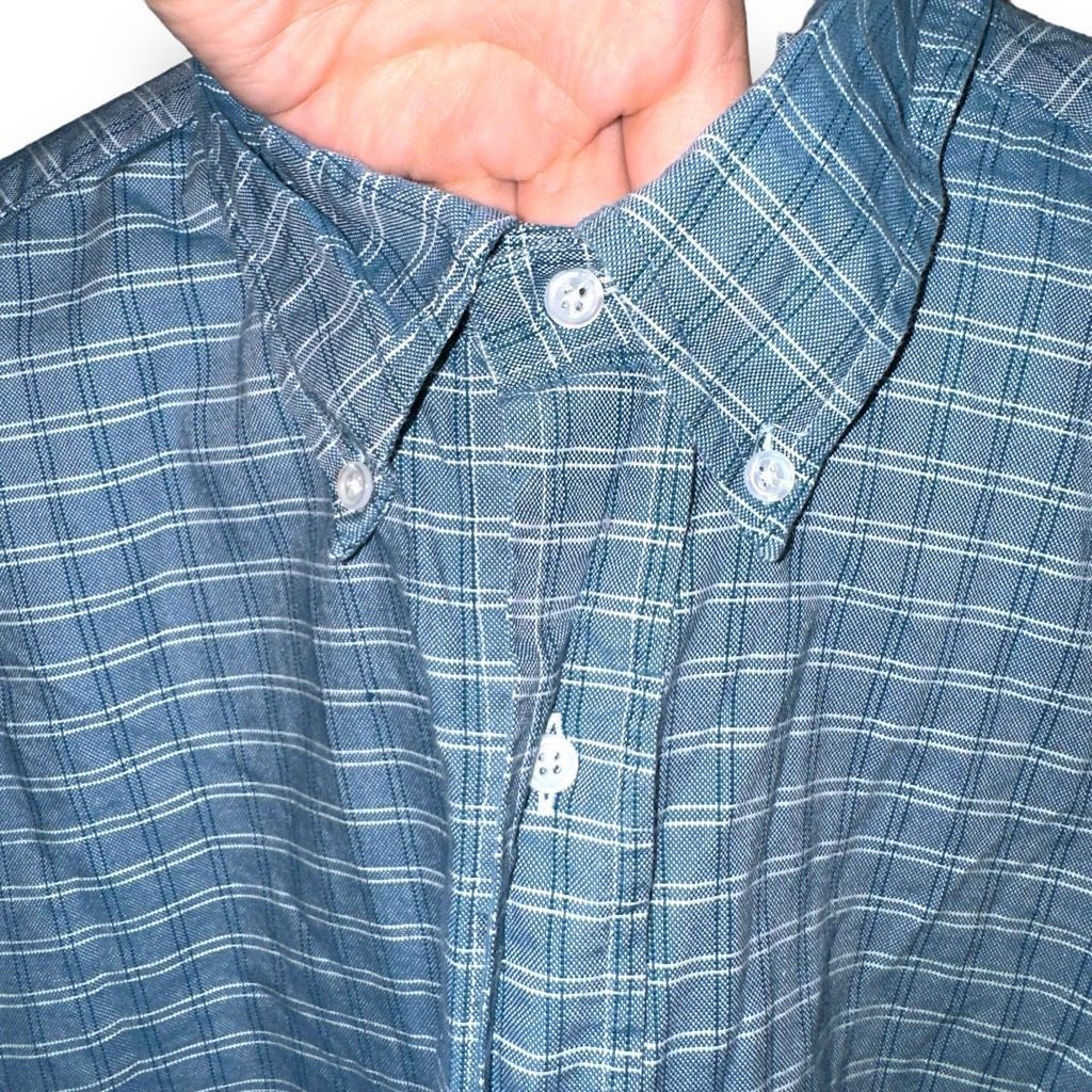 Brooks Brothers Brooks Brothers Made in USA Teal & White Oxford Button Down Size US XL / EU 56 / 4 - 3 Thumbnail