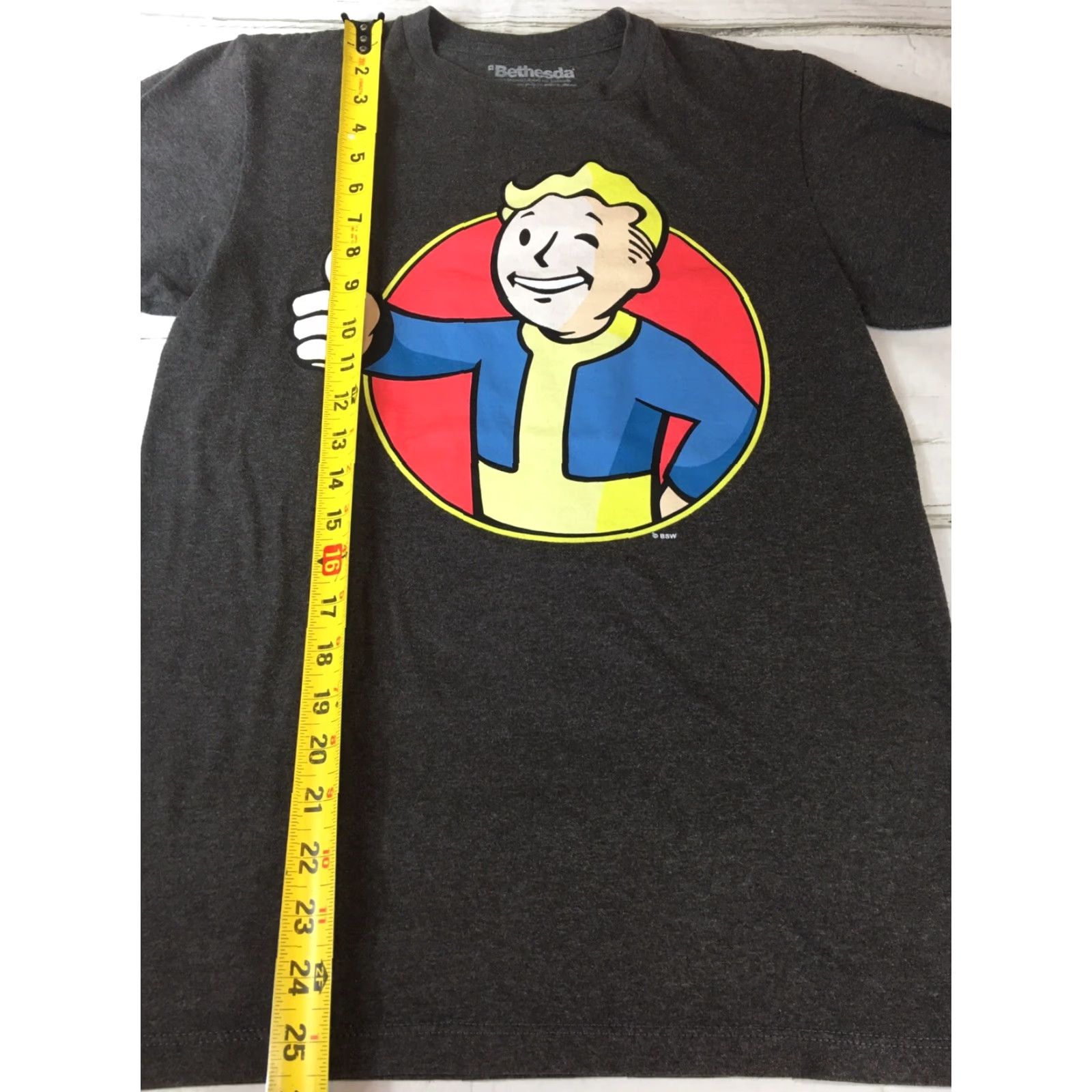 Vintage Bethesda Fall Out Vault Boy T-Shirt Sz S - EUC Mens Gray Short Sleeve Graphic Tee Xbox Playstation PC Shirt Size US S / EU 44-46 / 1 - 5 Thumbnail