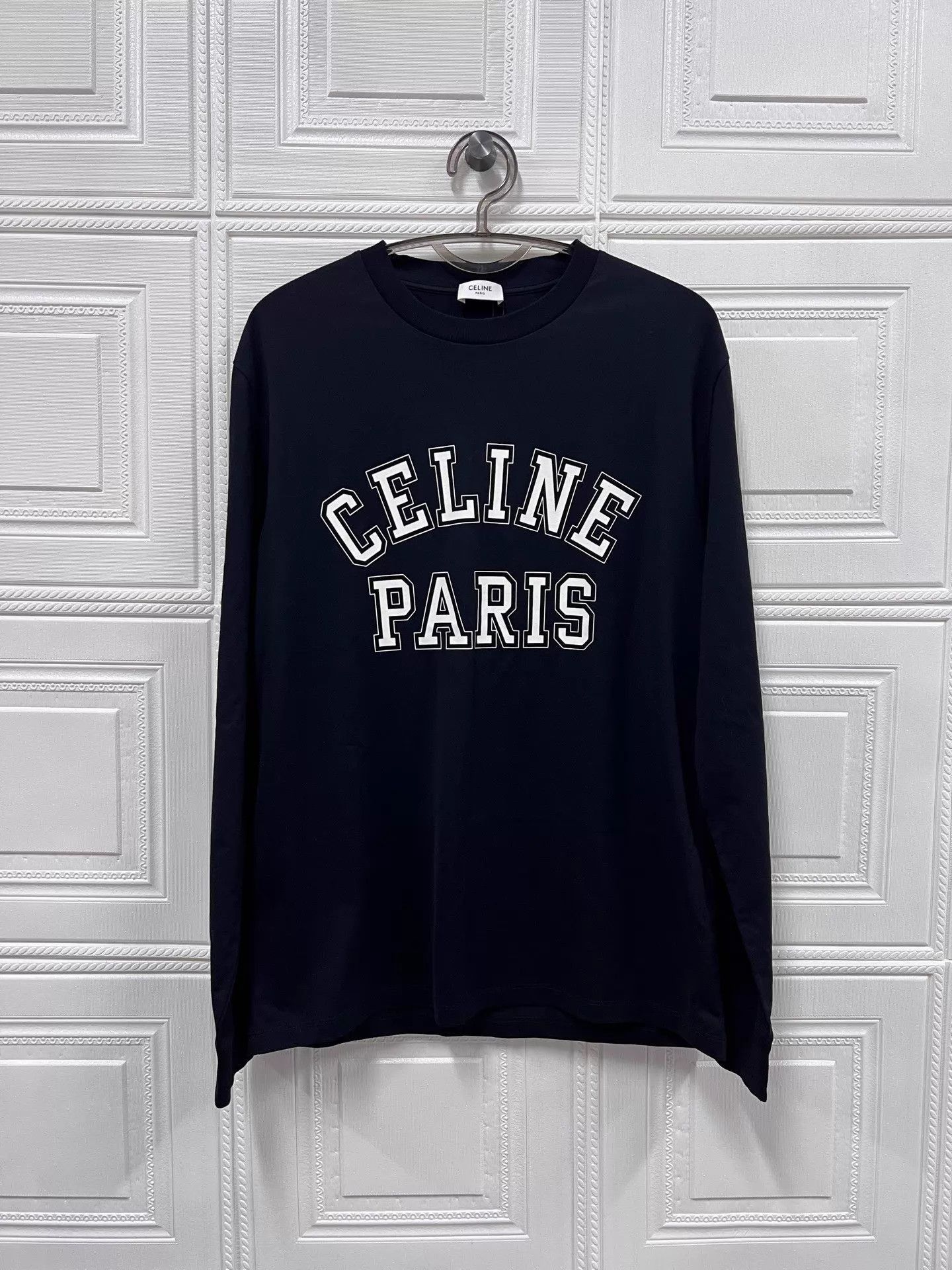Celine Black Long Sleeve Graphic Print Shirt Size US S / EU 44-46 / 1 - 1 Thumbnail