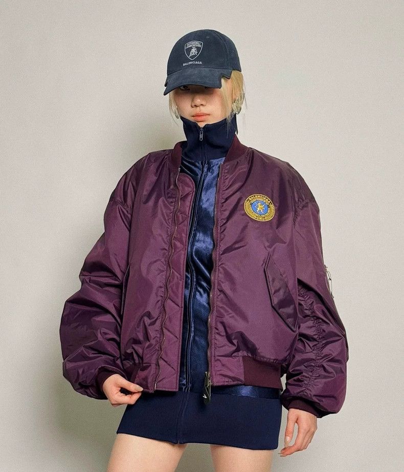 Balenciaga Balenciaga size 34 Loop pilot jacket Bomber, dark purple Size XXS / US 00 / IT 34 - 8 Thumbnail