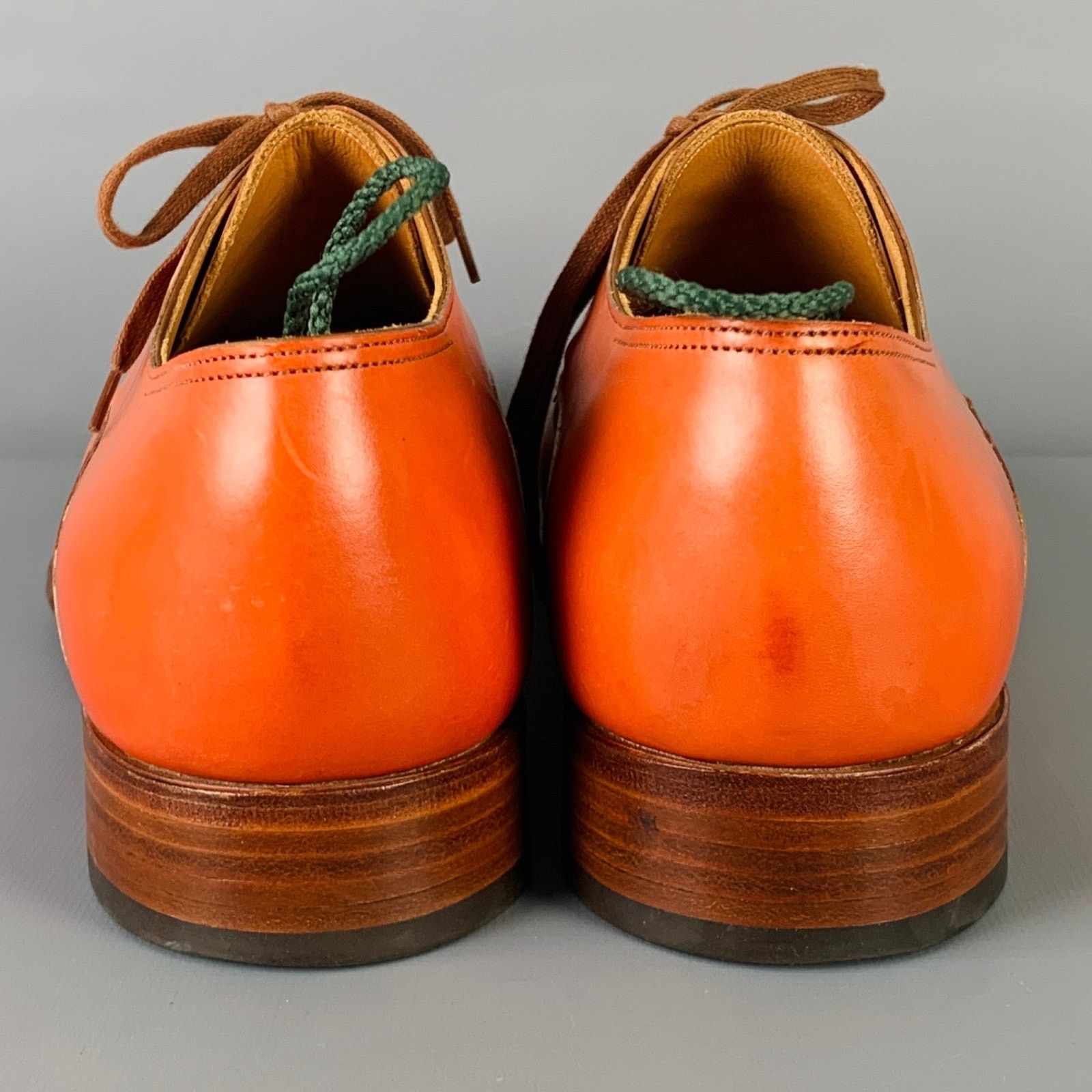 John Lobb JOHN LOBB Size 8.5 Orange Perforated Leather Lace-Up Shoes Size US 8.5 / EU 41-42 - 3 Thumbnail