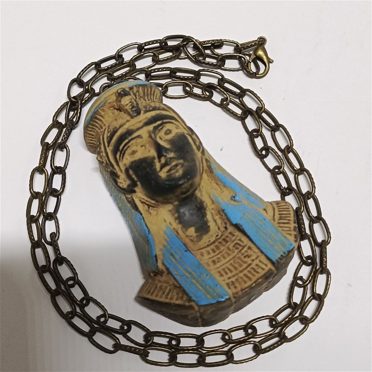 Other Vintage Handmade Pharaonic Necklace Unique Ancient Egypt Size ONE SIZE - 10 Thumbnail