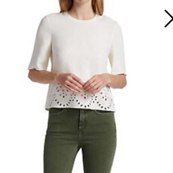 Veronica Beard Veronica Beard Laser Cut Top Size L / US 10 / IT 46 - 8 Thumbnail