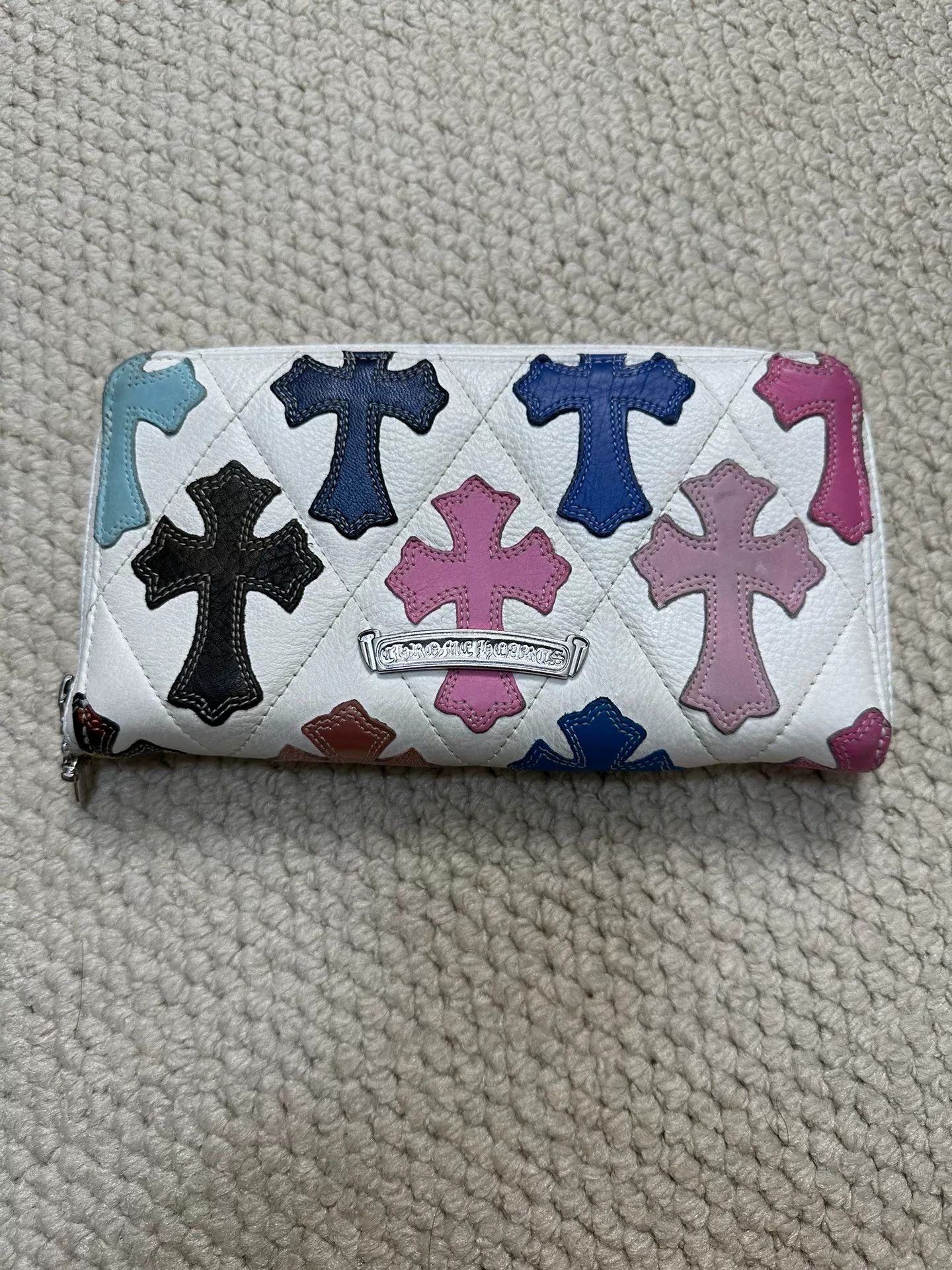 Chrome Hearts Chrome Hearts White Wallet with Colorful Cross Size ONE SIZE - 1 Thumbnail