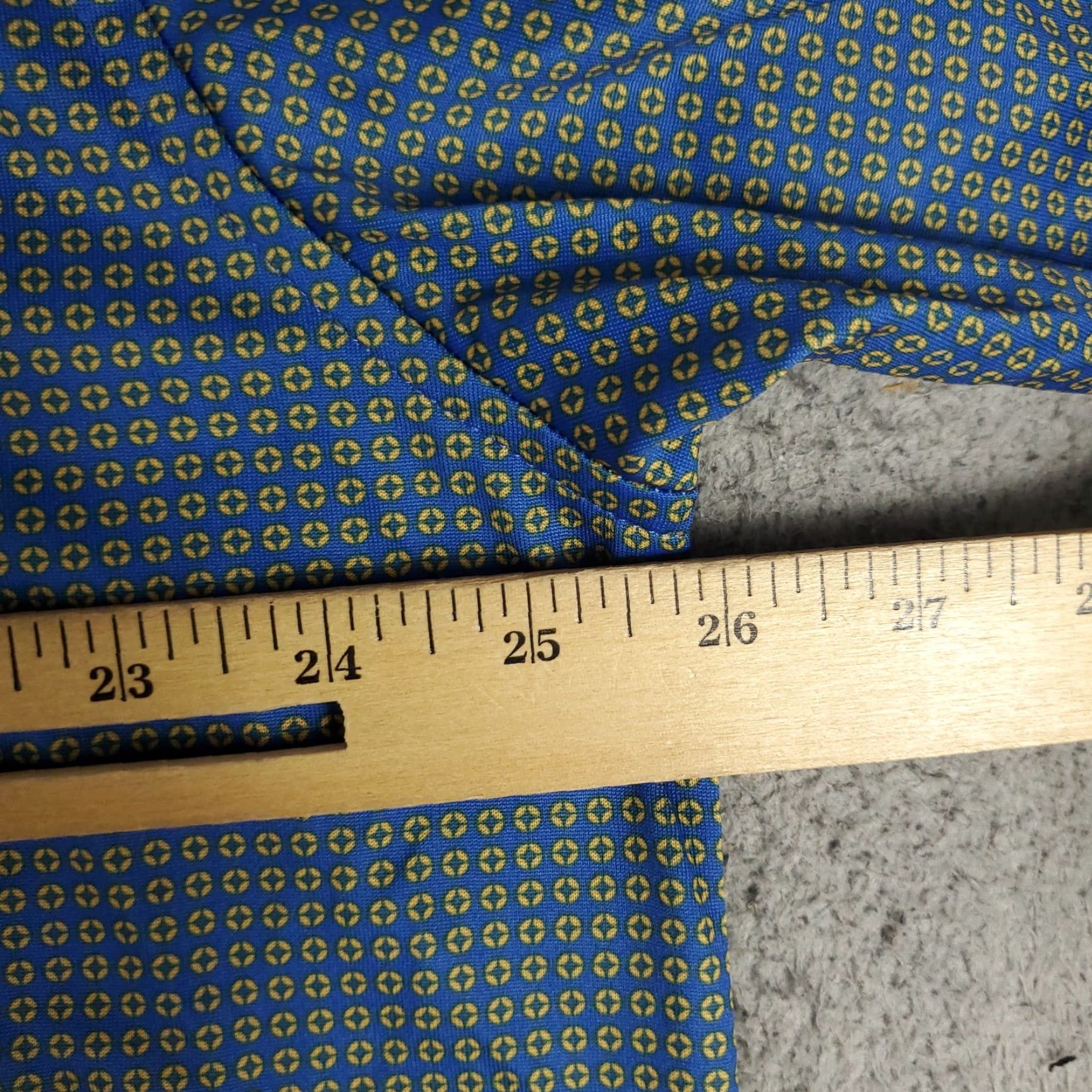 Vintage VINTAGE? (No) Donald Ross Polo Shirt Mens XL Blue Geometric Golf Short Sleeve Regular Fit Size US XL / EU 56 / 4 - 5 Thumbnail